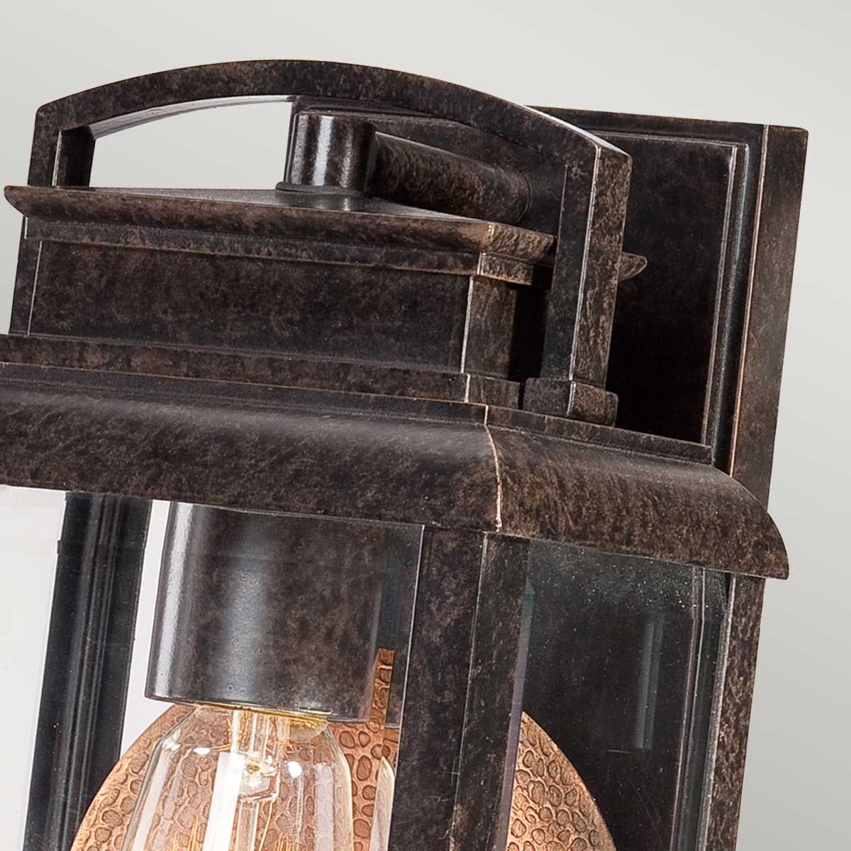 Byron 1 - flammige kleine Wandlaterne - Imperiale Bronze mit Kupferreflektor - Elsteadlighting - QZ - BYRON - S