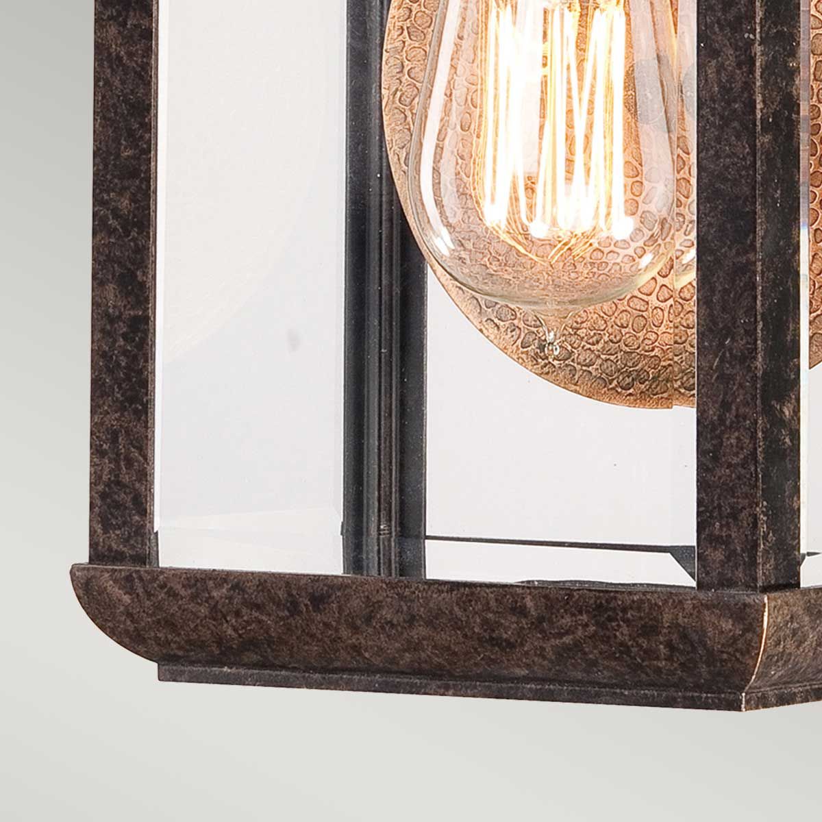 Byron 1 - flammige kleine Wandlaterne - Imperiale Bronze mit Kupferreflektor - Elsteadlighting - QZ - BYRON - S