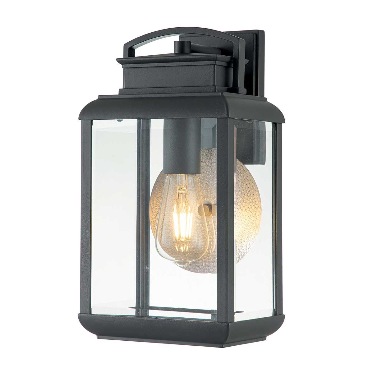Byron 1 - flammige mittelgroße Wandlaterne - Graphit mit Zinnreflektor - Elsteadlighting - QZ - BYRON - M - GR