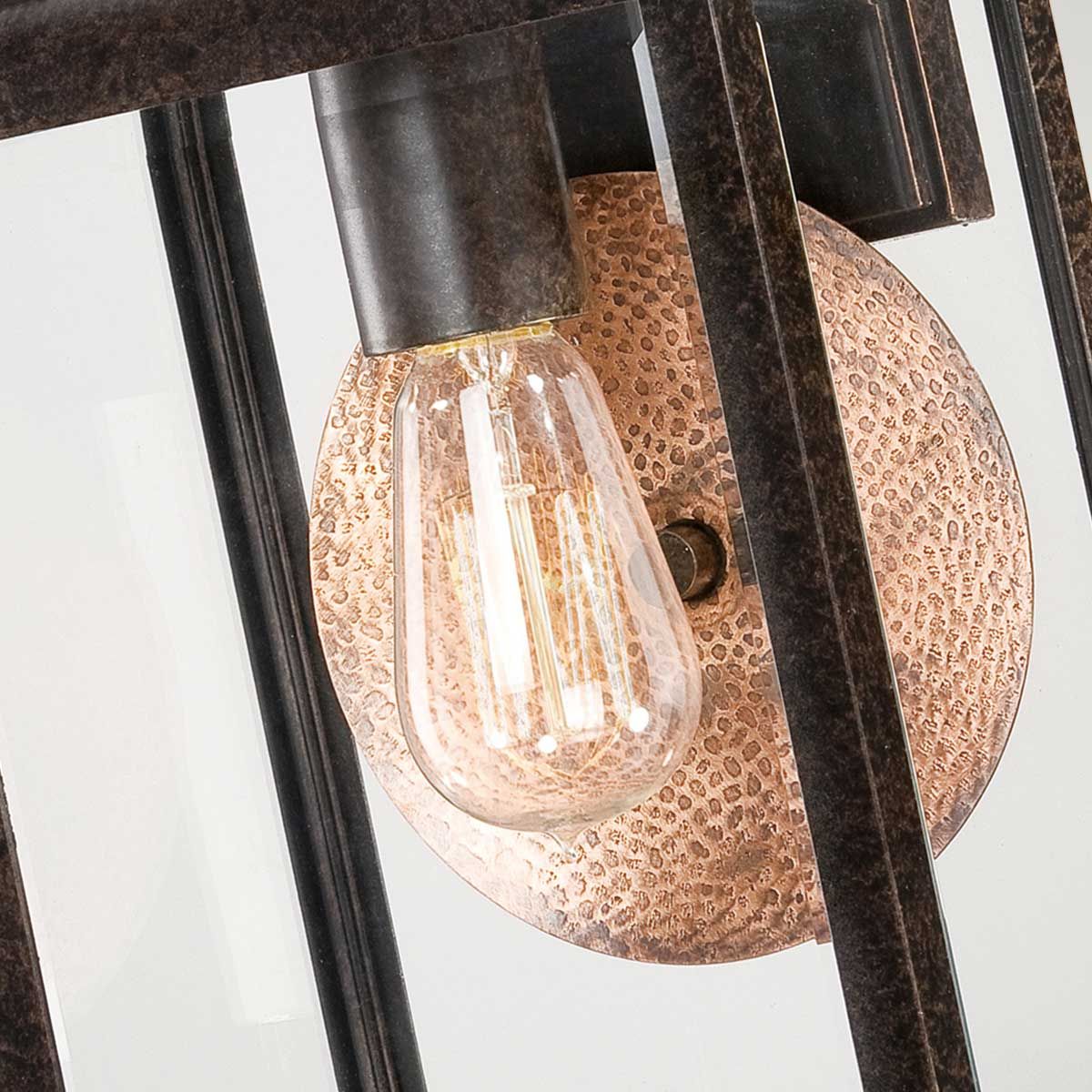 Byron 1 - flammige mittelgroße Wandlaterne - Imperial Bronze mit Kupferreflektor - Elsteadlighting - QZ - BYRON - M