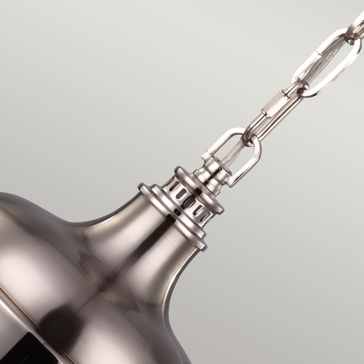 Cadence 1-flammige Mini-Pendelleuchte - Poliertes Nickel/Gebürsteter Stahl - Elsteadlighting - leuchtengrosshandel24