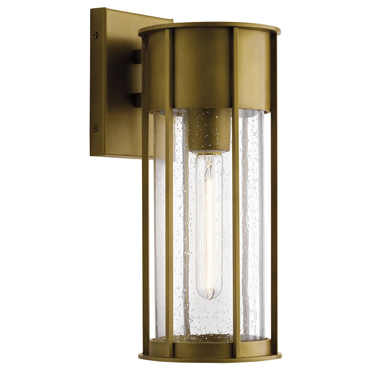 Camillo, mittelgroße Wandlaterne, 1 l, lackiertes Naturmessing - Elsteadlighting - KL - CAMILLO - M - PNBR