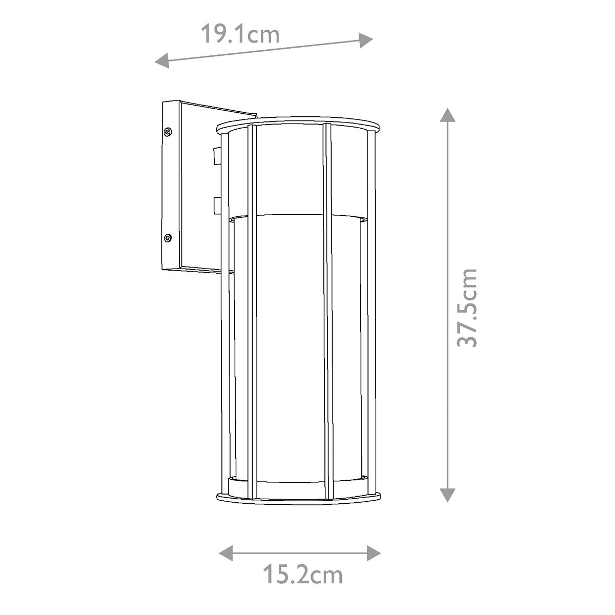 Camillo, mittelgroße Wandlaterne, 1 l, lackiertes Naturmessing - Elsteadlighting - KL - CAMILLO - M - PNBR