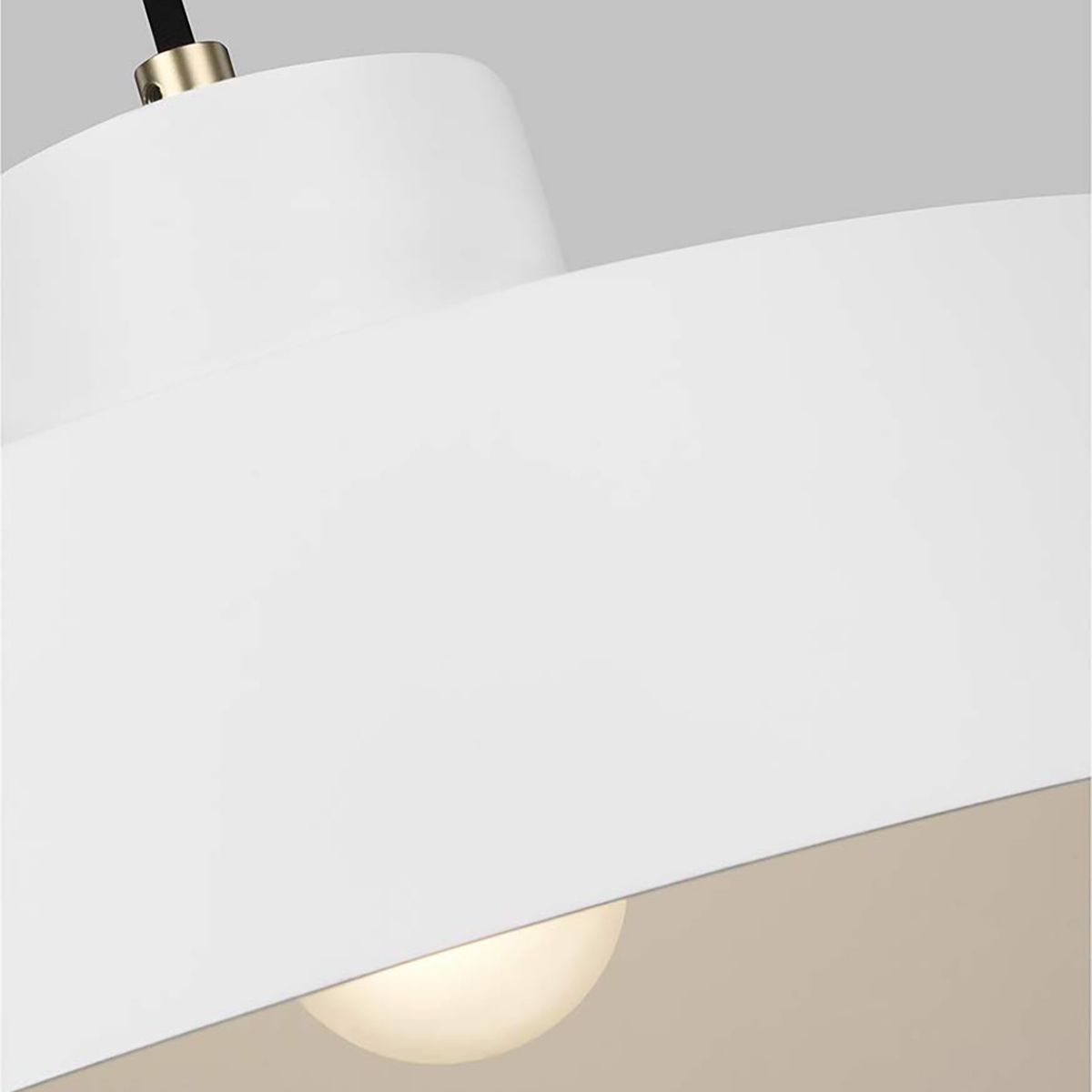 Candor 1-flammige Pendelleuchte - Mattweiß und Messing - Elsteadlighting - leuchtengrosshandel24