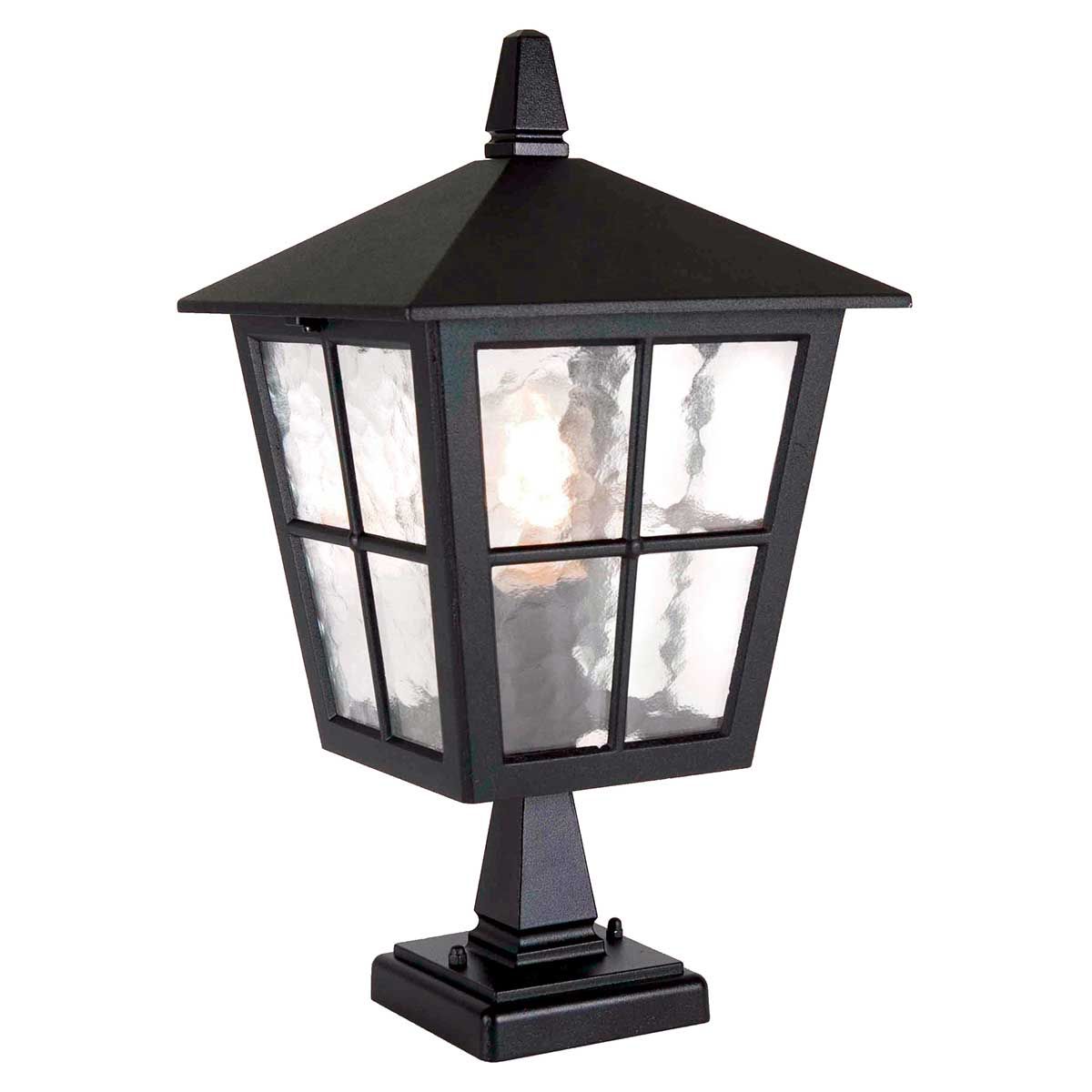 Canterbury 1 - flammige Sockellaterne - Schwarz - Elsteadlighting - BL50M - BLACK