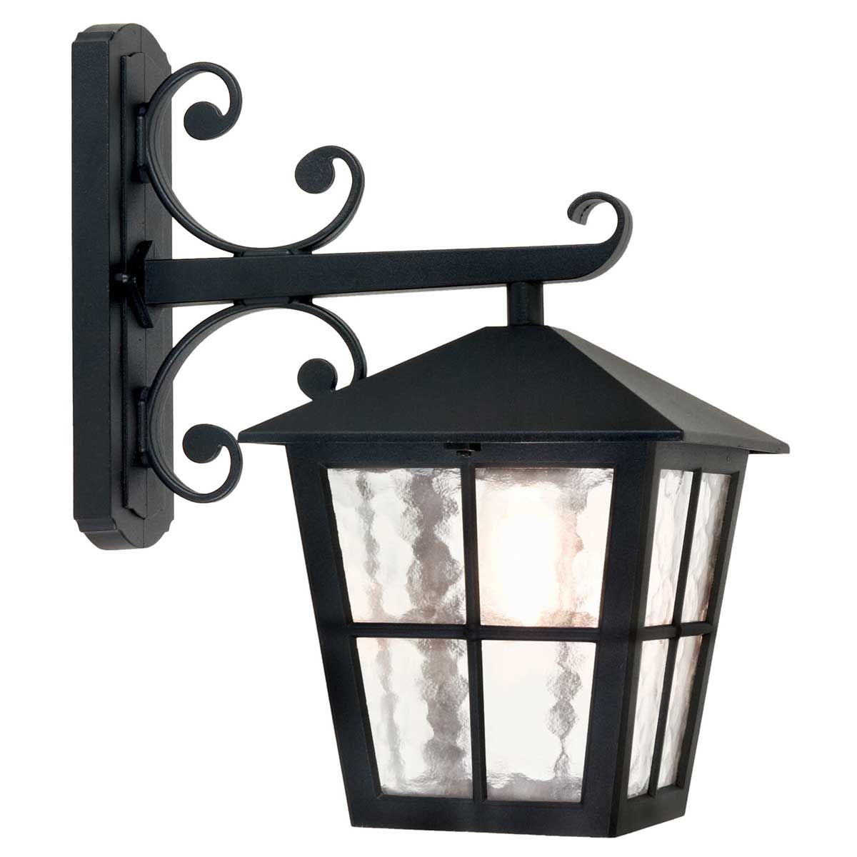 Canterbury 1 - flammige Wandlaterne - Schwarz - Elsteadlighting - BL52M - BLACK