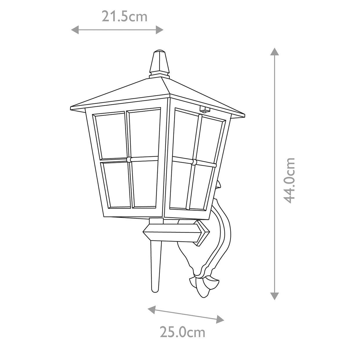 Canterbury Wandlaterne mit 1 Licht, Schwarz - Elsteadlighting - BL46M - BLACK