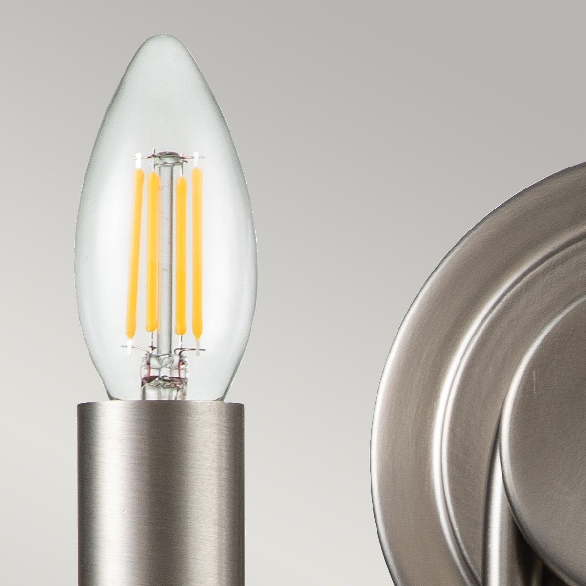 Capitol Hill 2-flammige Wandleuchte - Gebürstetes Nickel - Elsteadlighting - leuchtengrosshandel24