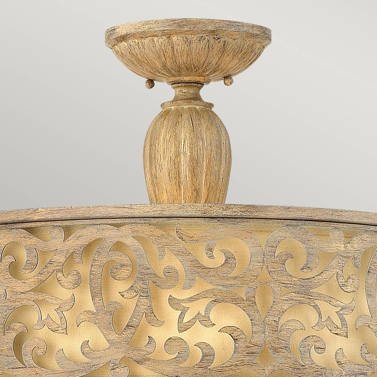Carabel 3-flammig, groß, halbbündig, gebürstetes Champagner - Elsteadlighting - leuchtengrosshandel24