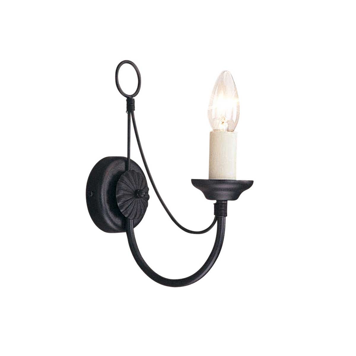 Carisbrooke 1-flammige Wandleuchte - Schwarz - Elsteadlighting - leuchtengrosshandel24