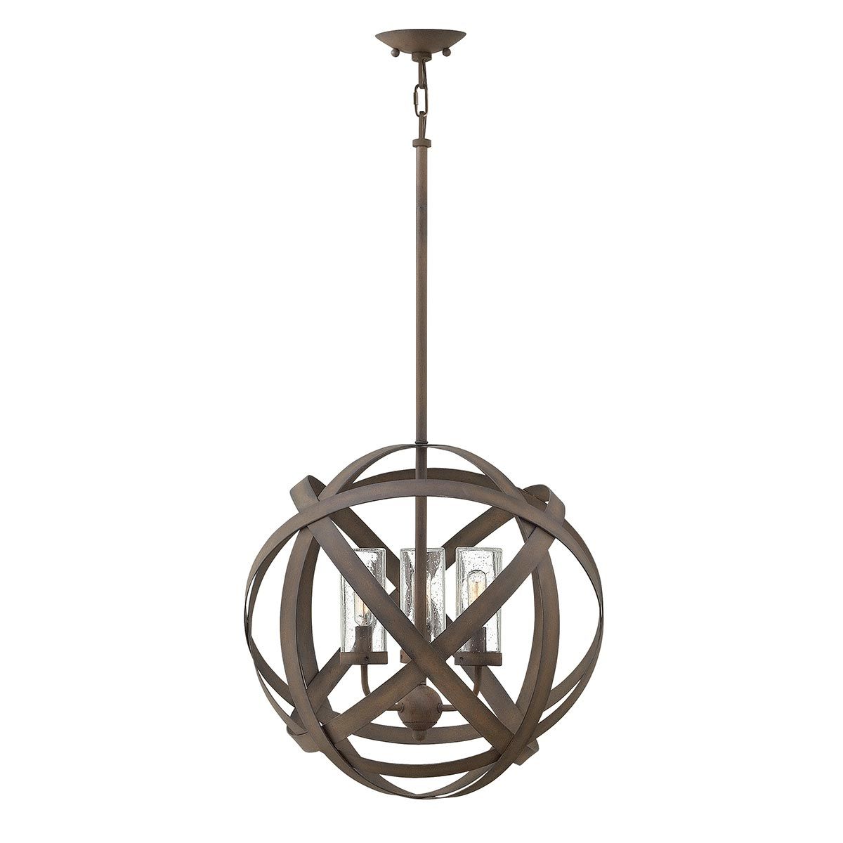 Carson 3 - flammiger Außenkronleuchter - Vintage - Eisen - Elsteadlighting - HK - CARSON - 3P