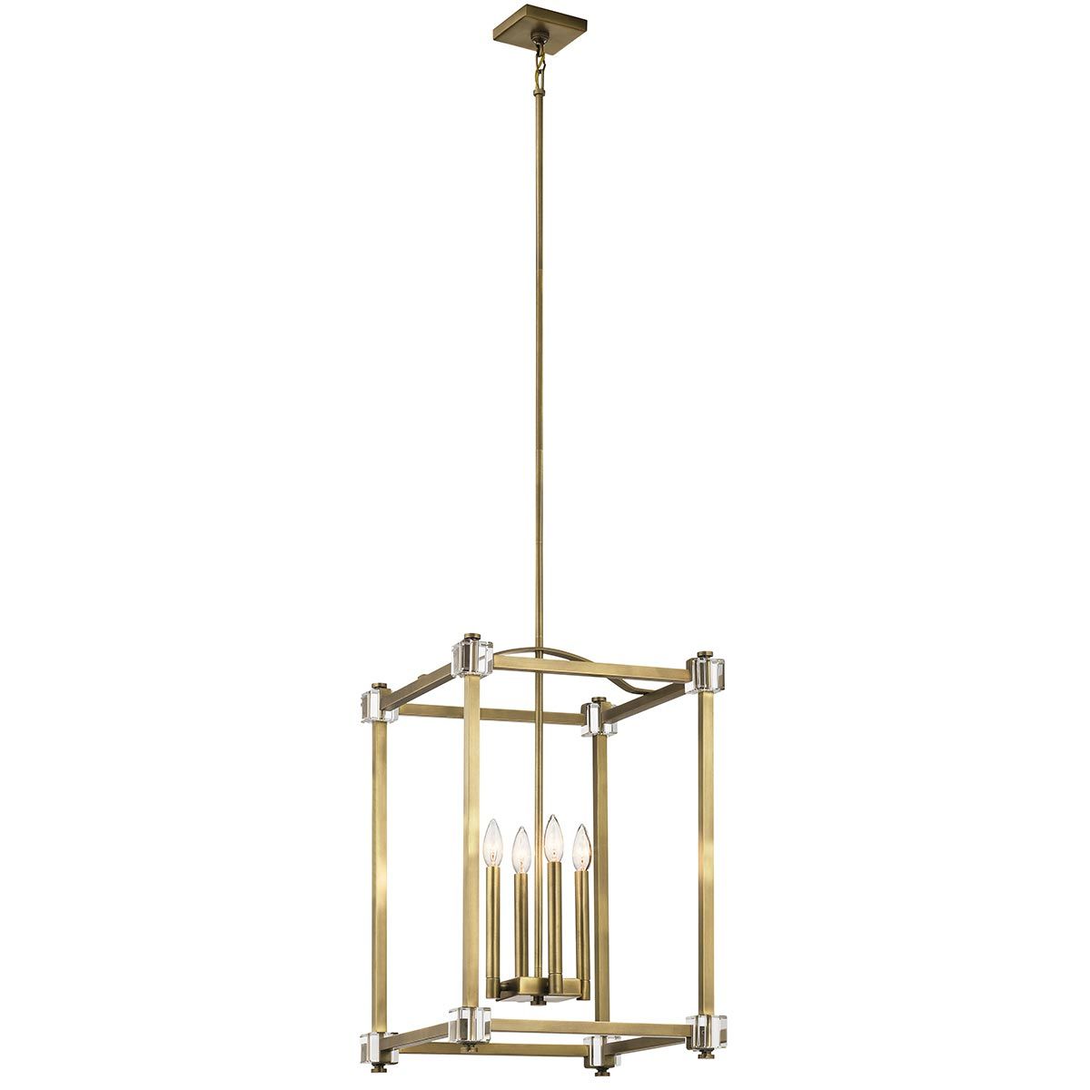 Cayden Pendelleuchte, groß, 4-flammig, Naturmessing - Elsteadlighting - leuchtengrosshandel24