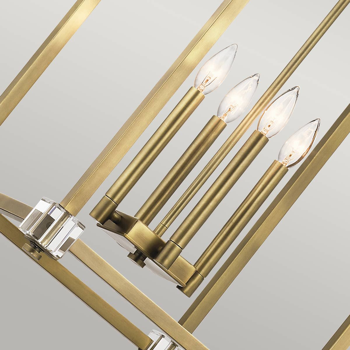 Cayden Pendelleuchte, groß, 4-flammig, Naturmessing - Elsteadlighting - leuchtengrosshandel24