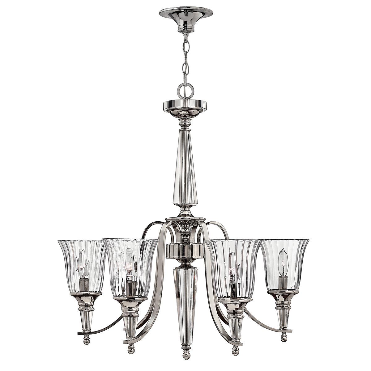 Chandon 6-flammiger Kronleuchter - Sterling - Elsteadlighting - leuchtengrosshandel24