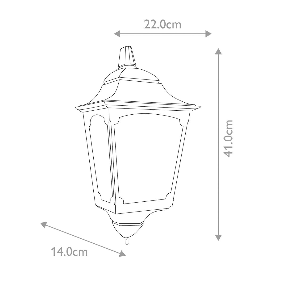 Chapel 1 - flammige Halblaterne - Schwarz - Elsteadlighting - CP7 - 2 - BLACK