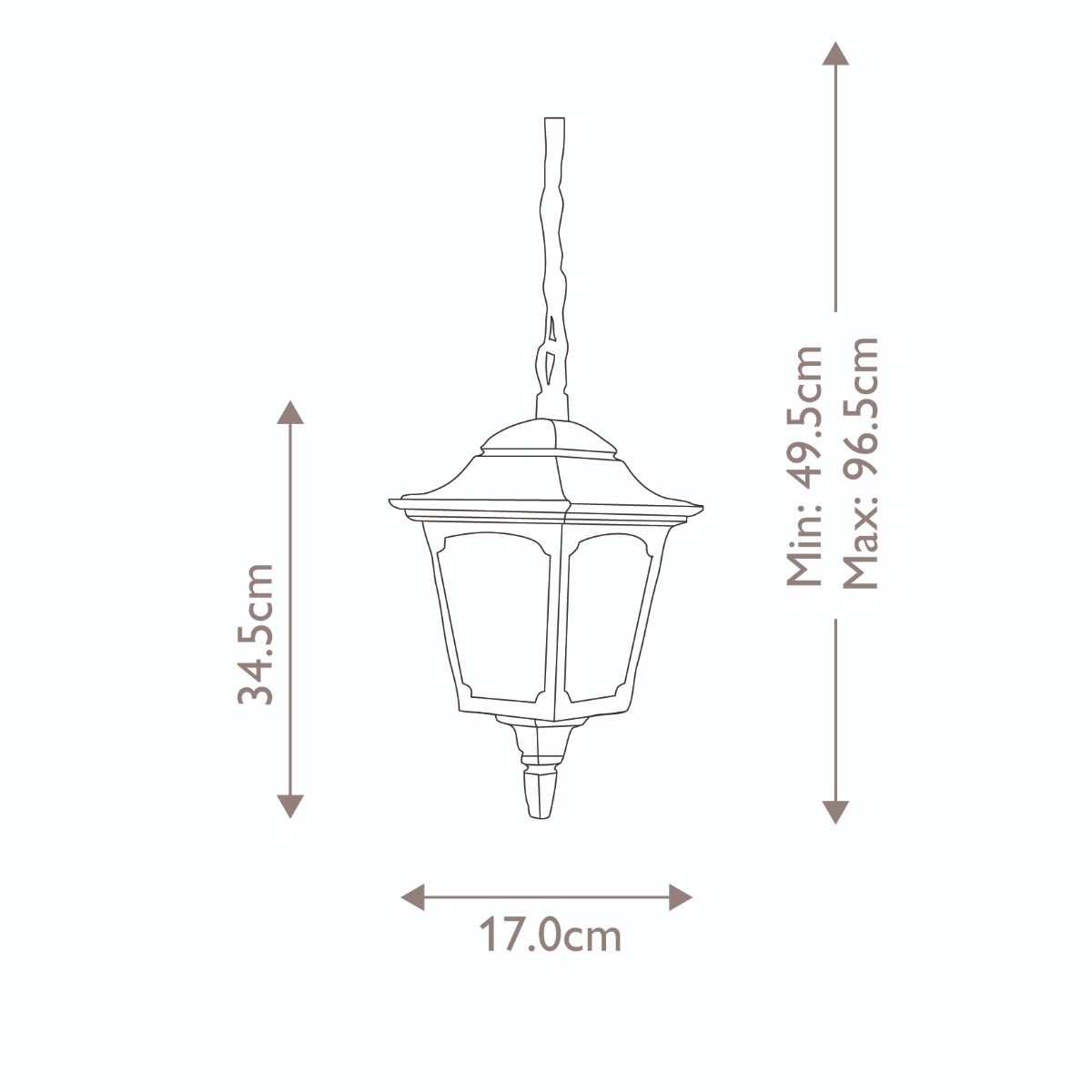 Chapel 1 - flammige Mini - Kettenlaterne - Schwarz - Elsteadlighting - CPM9 - BLACK