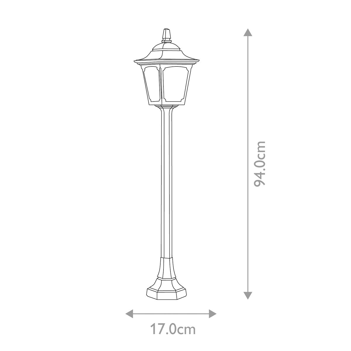 Chapel 1 - flammige Mini - Säulenlaterne - Schwarz - Elsteadlighting - CPM5 - BLACK