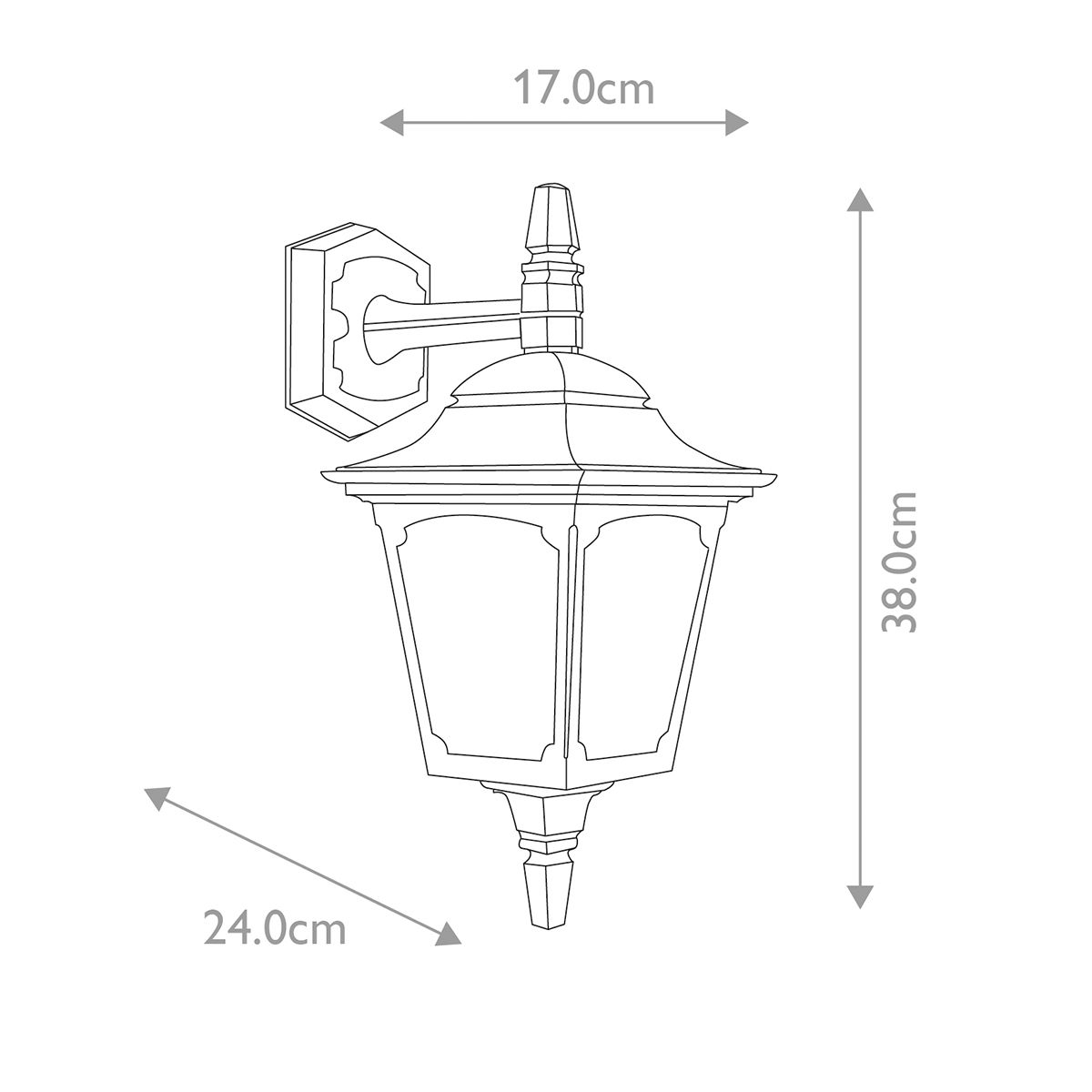 Chapel 1 - flammige Mini - Wandlaterne - Schwarz - Elsteadlighting - CPM2 - BLACK