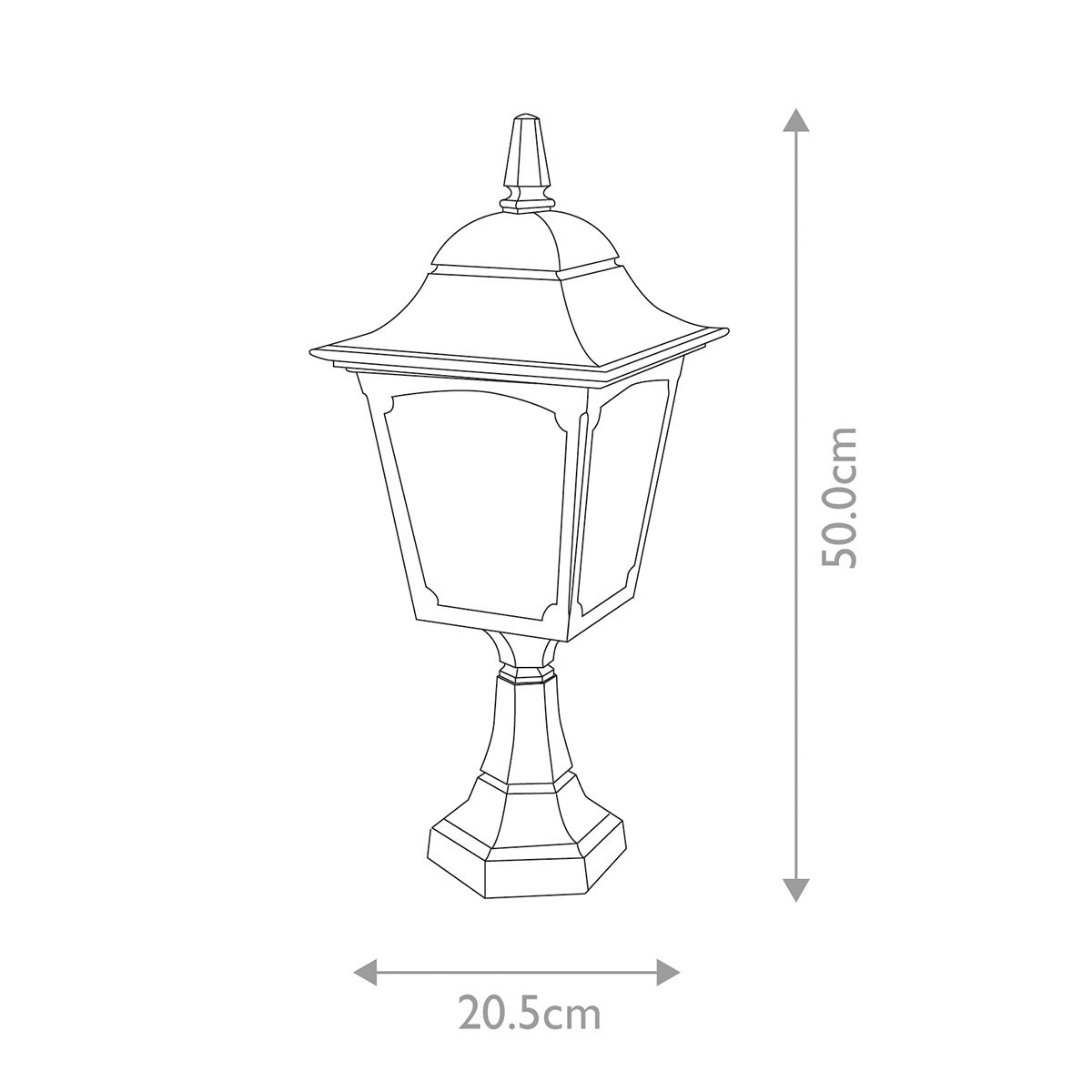 Chapel 1 - flammige Sockellaterne - Schwarz - Elsteadlighting - CP4 - BLACK