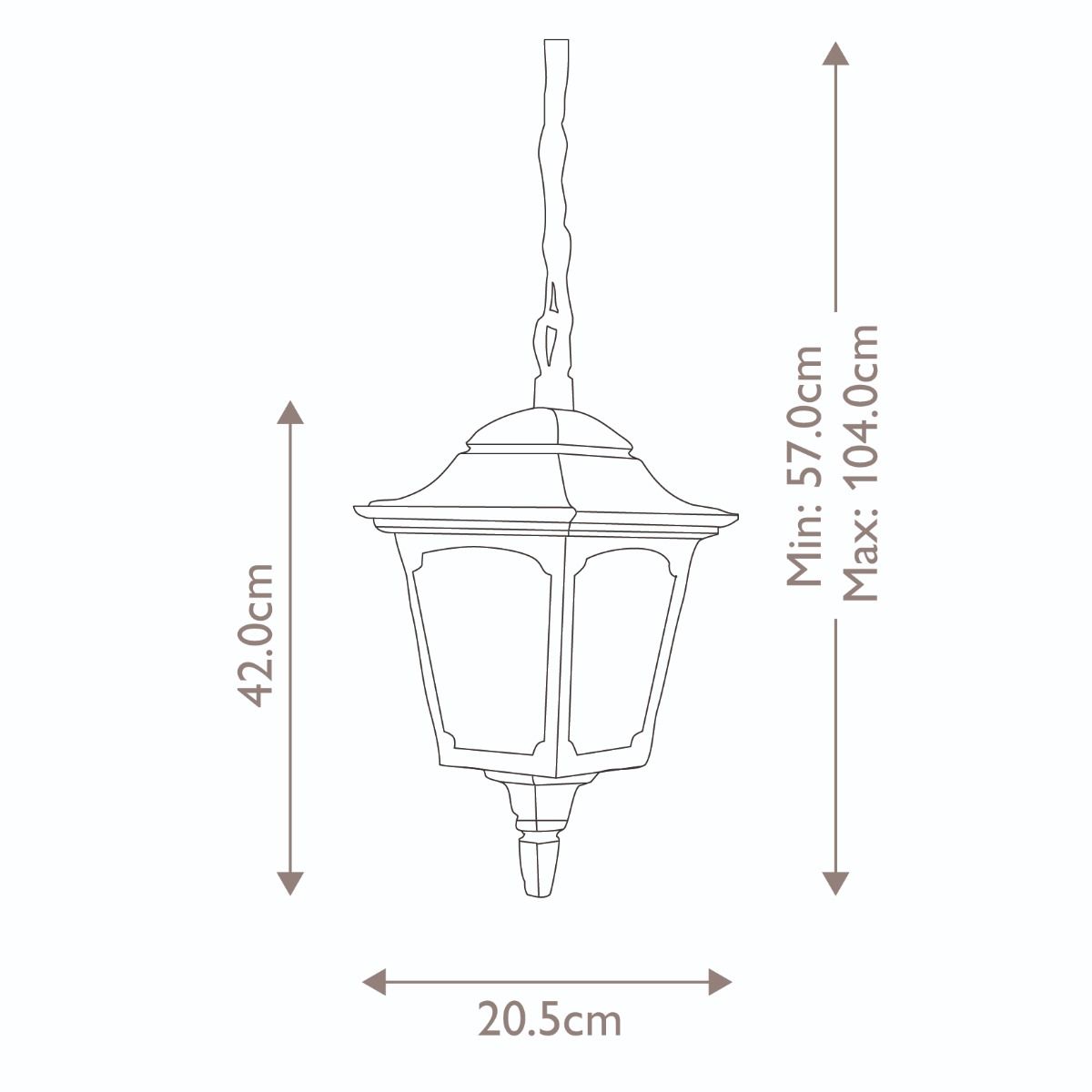 Chapel 1 - Licht - Kettenlaterne - Schwarz - Elsteadlighting - CP9 - BLACK