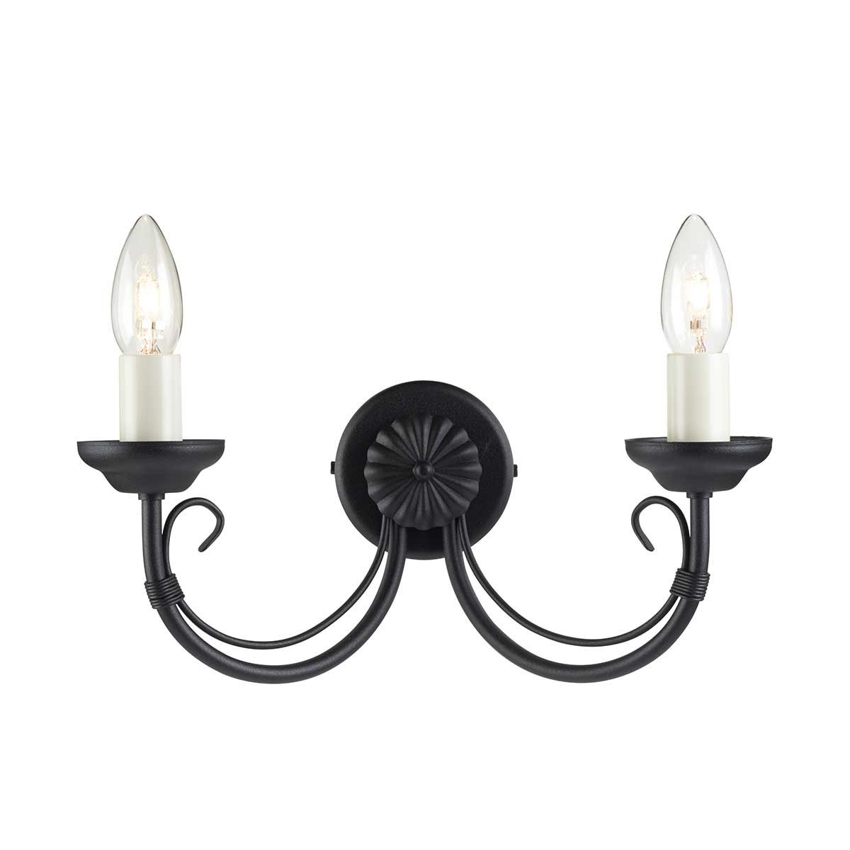 Chartwell 2-flammige Wandleuchte - Schwarz - Elsteadlighting - leuchtengrosshandel24