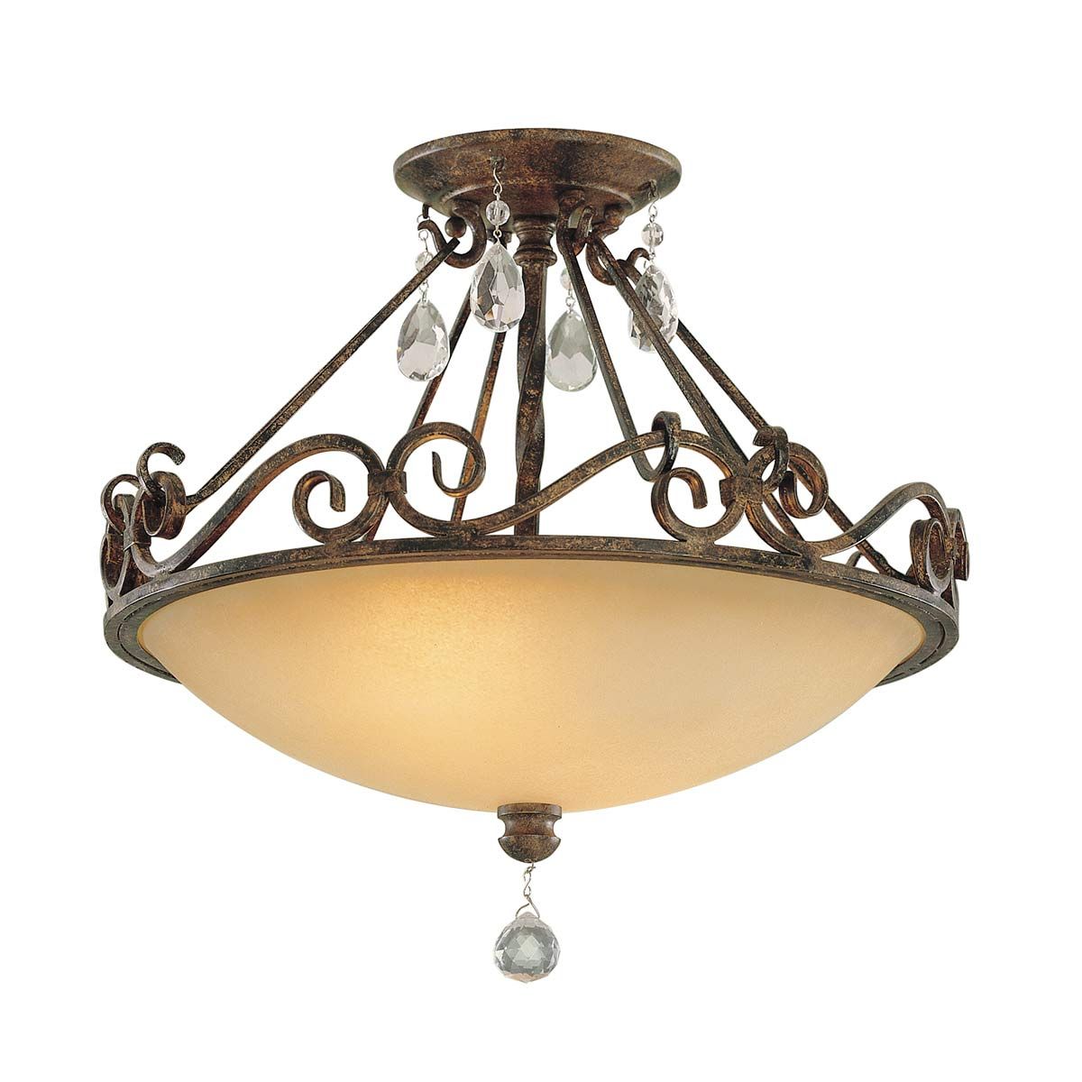 Chateau 2-flammige Deckenleuchte, Mokka-Bronze - Elsteadlighting - leuchtengrosshandel24