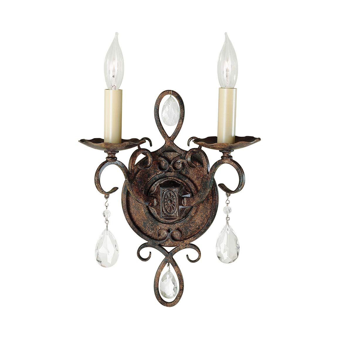 Chateau 2-flammige Wandleuchte - Mokkabronze - Elsteadlighting - leuchtengrosshandel24