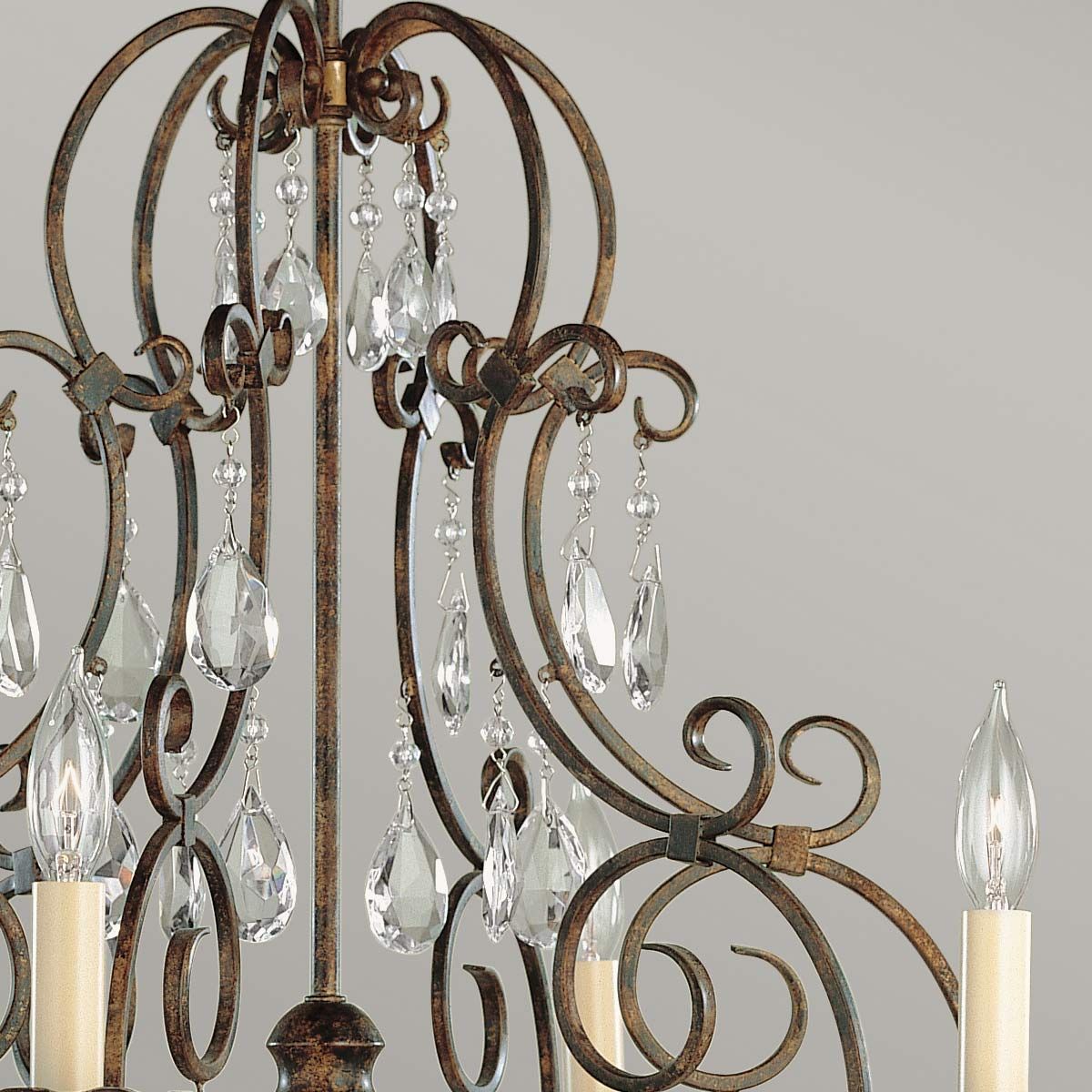 Chateau Kronleuchter mit 6 Lichtern, Mokka-Bronze - Elsteadlighting - leuchtengrosshandel24