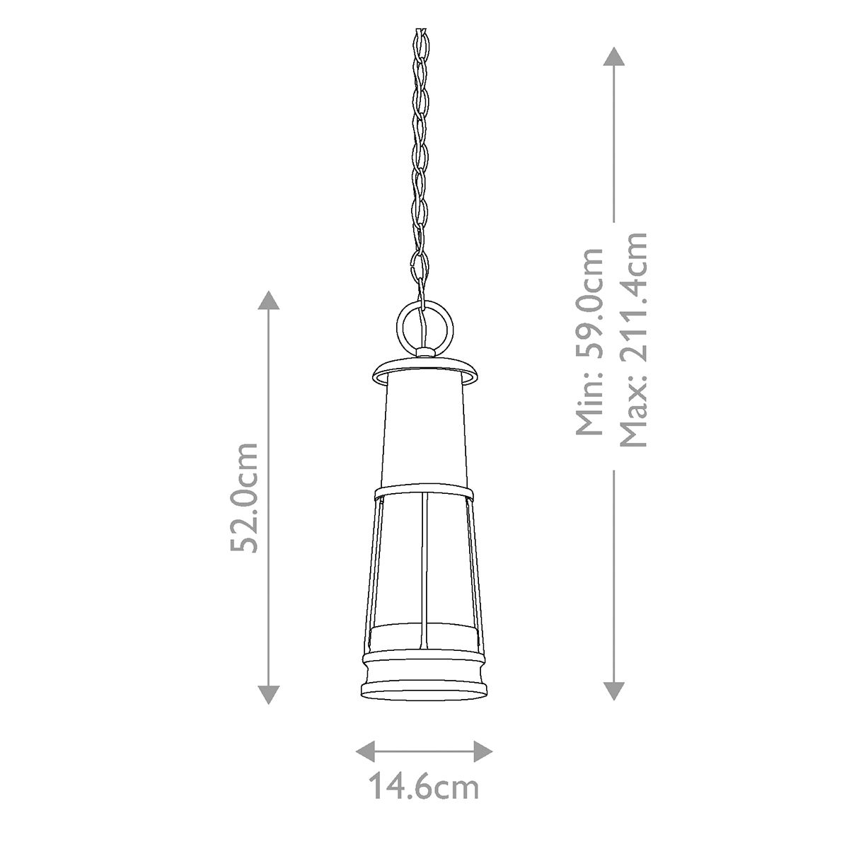Chelsea Harbor 1 - Lichterkettenlaterne - Sturmwolke - Elsteadlighting - FE - CHELSEAHBR8