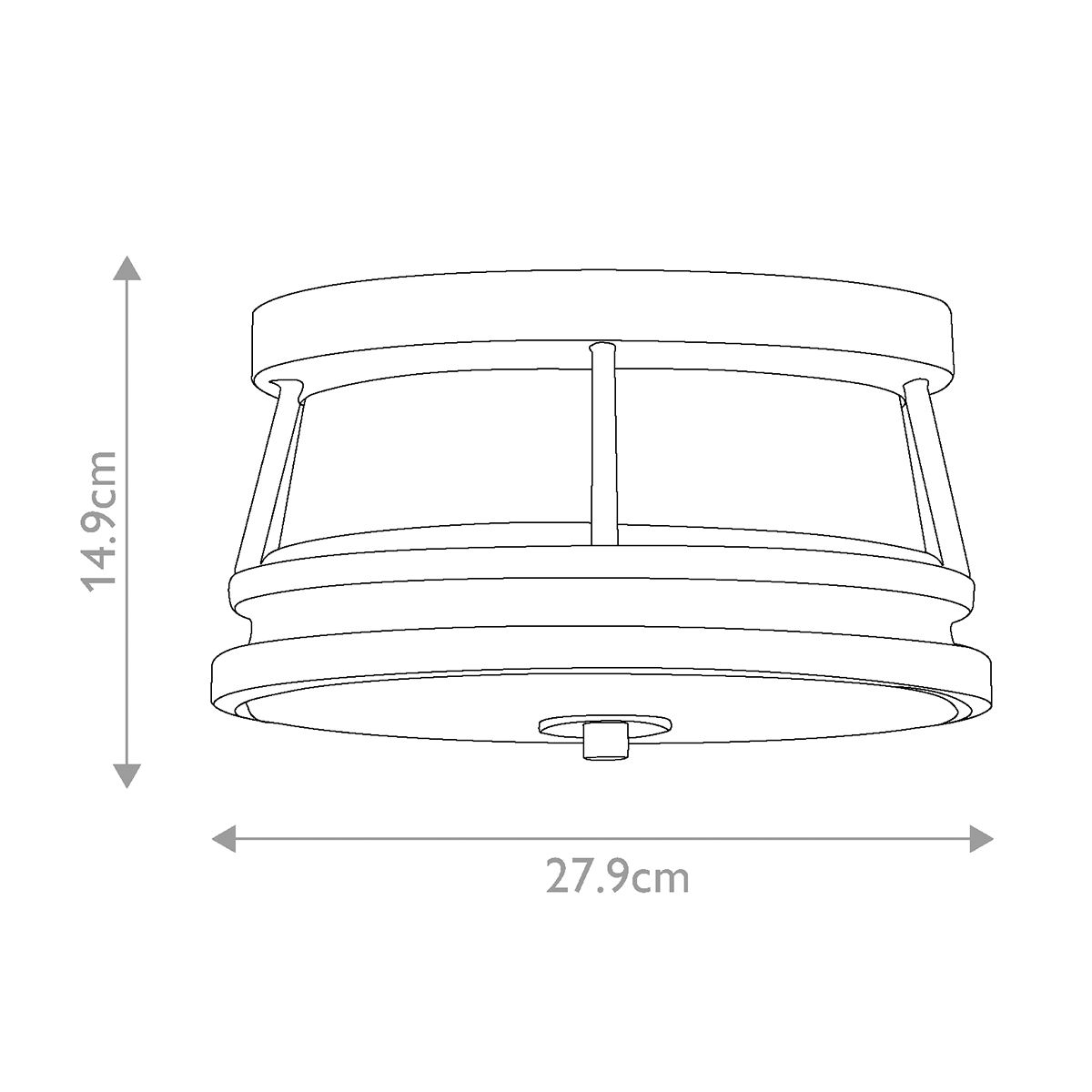 Chelsea Harbor 2 - flammige Deckenlaterne - Sturmwolke - Elsteadlighting - FE - CHELSEAHBR - F