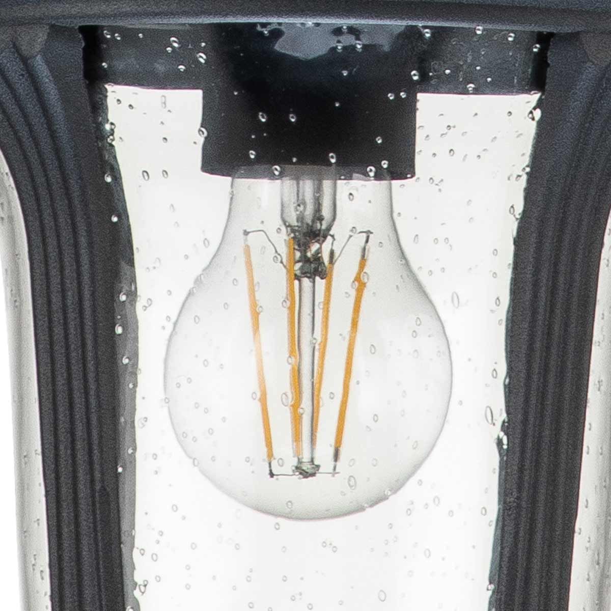 Chicago 1 - flammige kleine Kettenlaterne - Strukturiertes Schwarz - Elsteadlighting - CC8 - S - BK