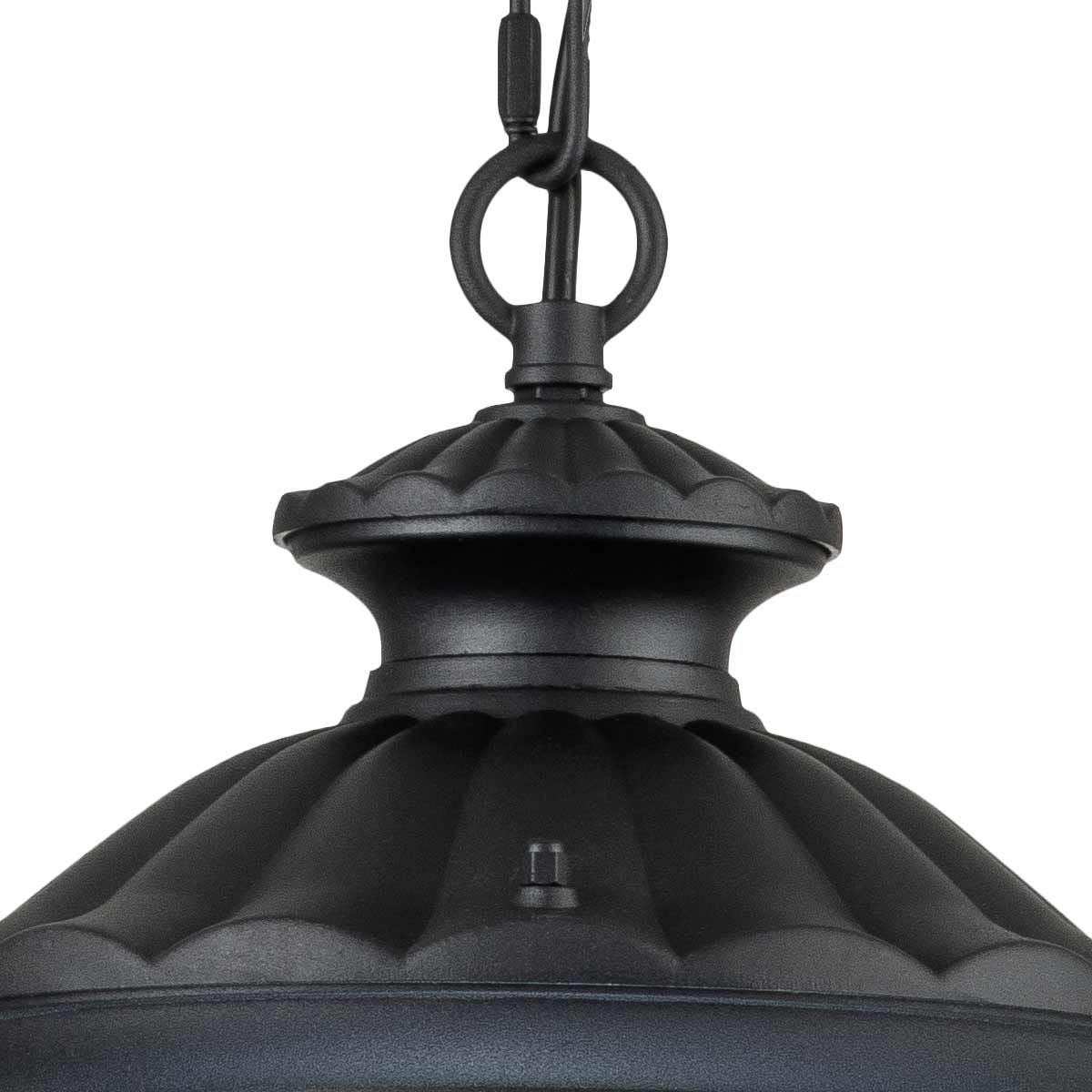 Chicago 1 - flammige kleine Kettenlaterne - Strukturiertes Schwarz - Elsteadlighting - CC8 - S - BK