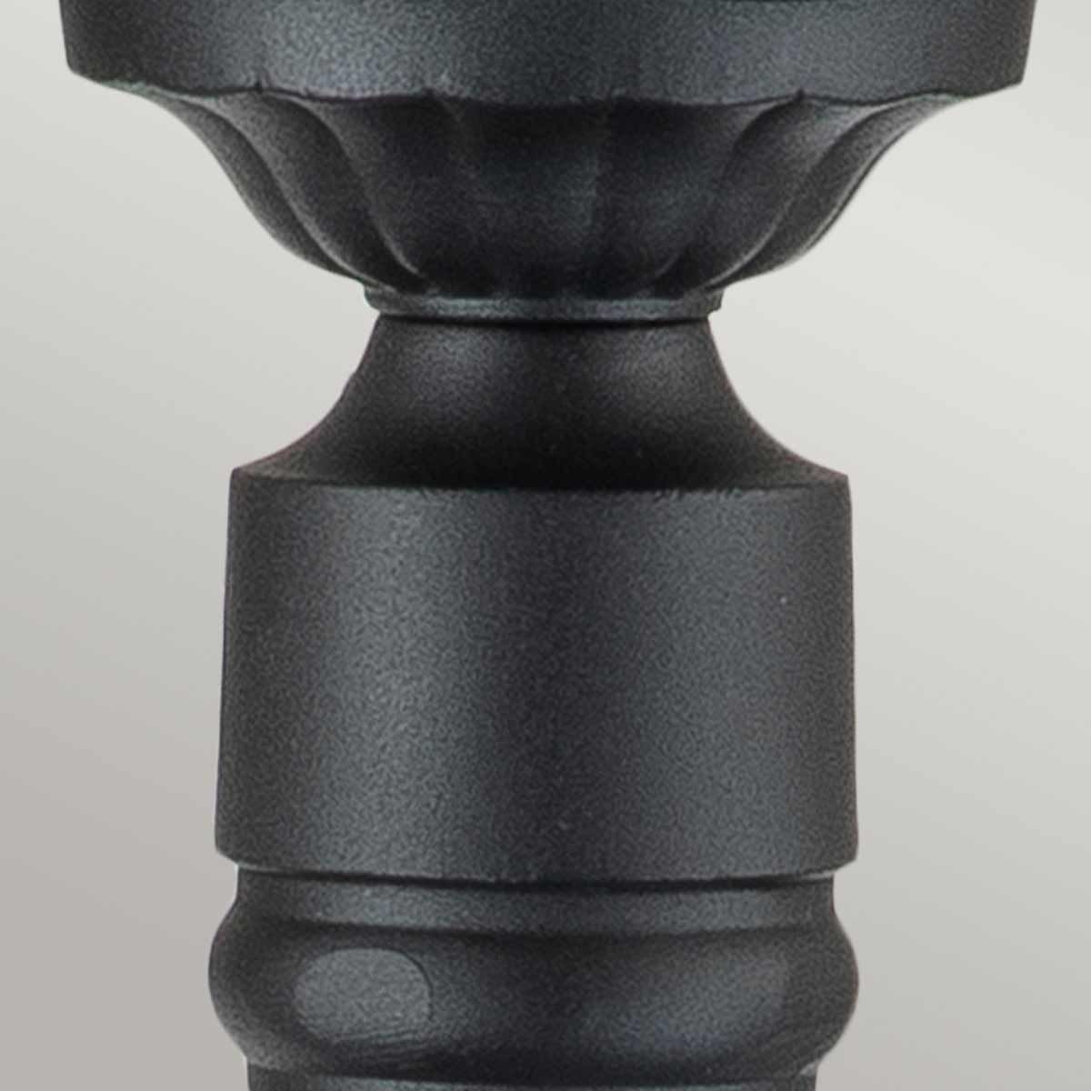 Chicago 1 - flammige kleine Säulenlaterne - Strukturiertes Schwarz - Elsteadlighting - CC4 - S - BK