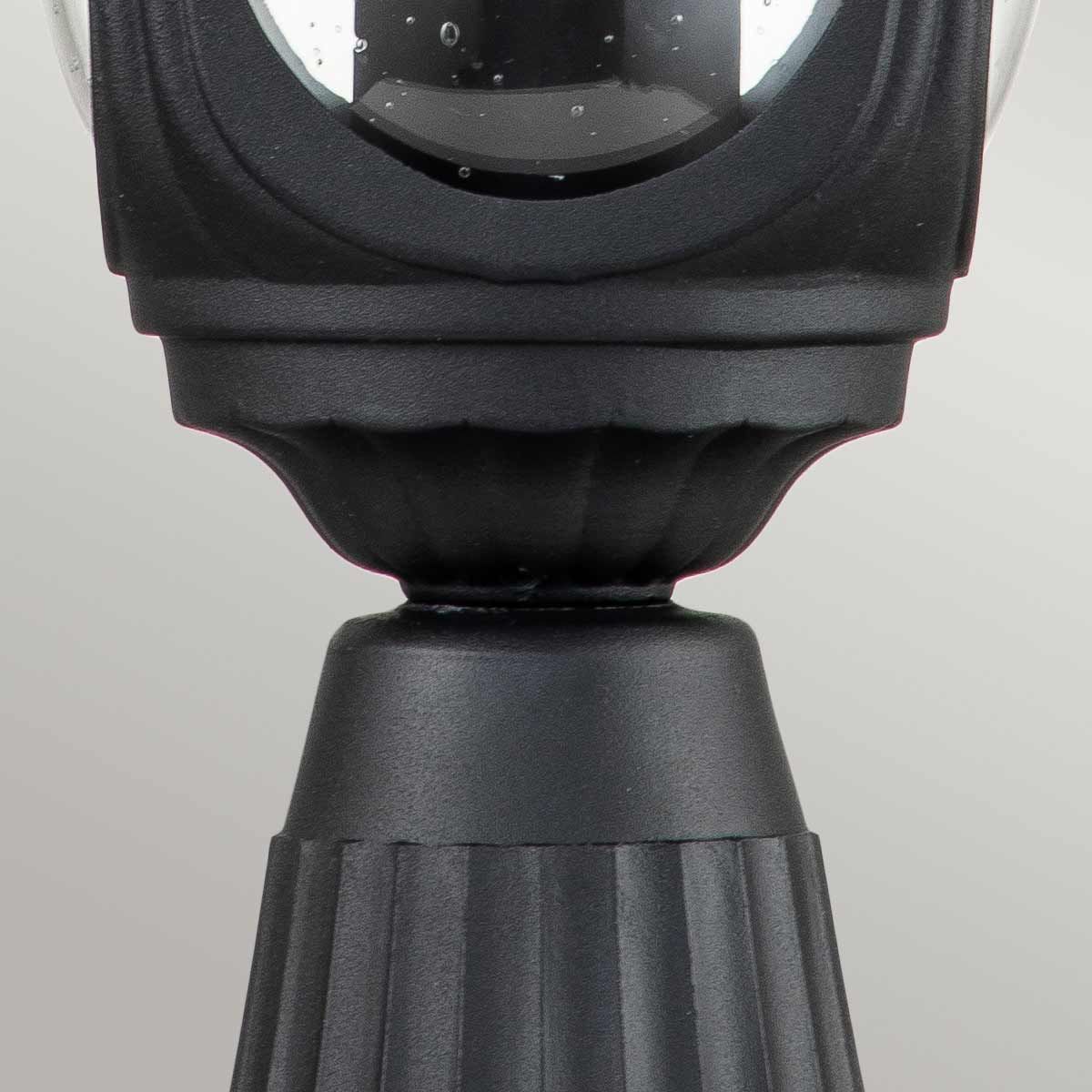 Chicago 1 - flammige kleine Sockellaterne - Strukturiertes Schwarz - Elsteadlighting - CC3 - S - BK