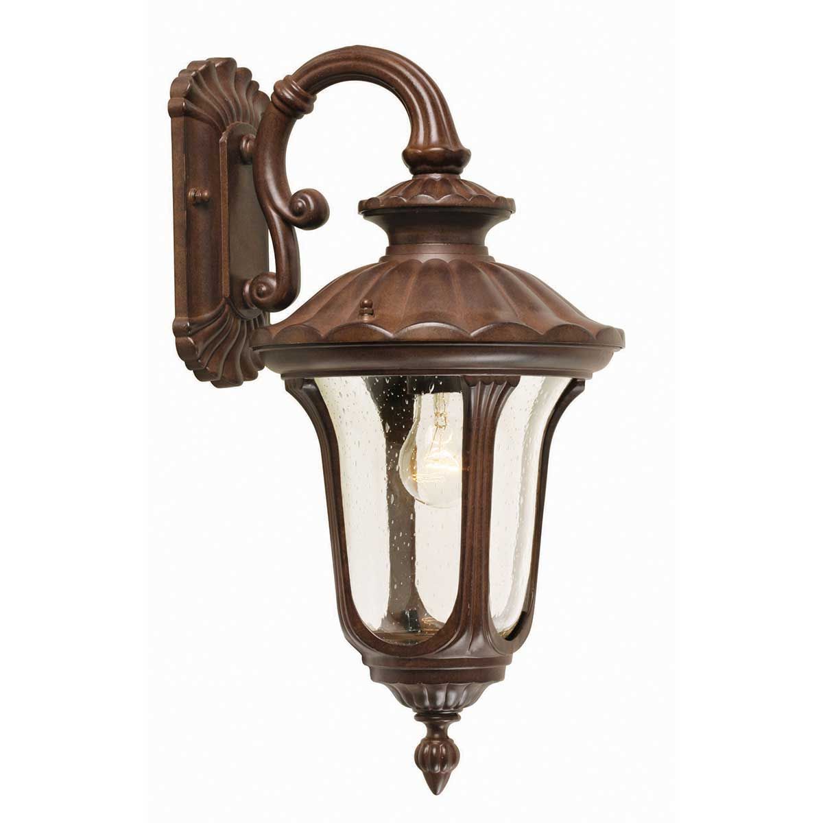Chicago 1 - flammige kleine Wandlaterne, Rostbronze - Patina - Elsteadlighting - CC2 - S