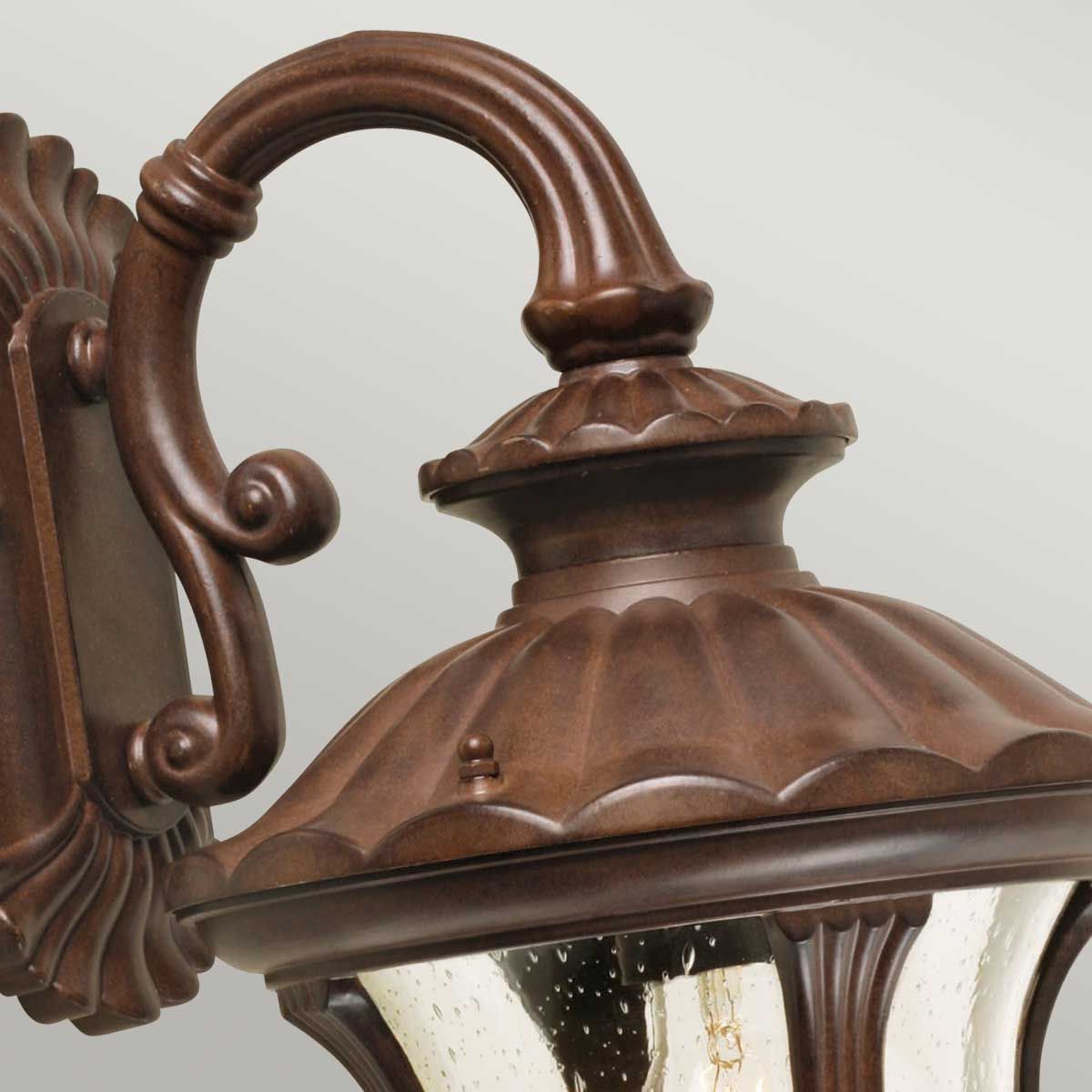 Chicago 1 - flammige kleine Wandlaterne, Rostbronze - Patina - Elsteadlighting - CC2 - S