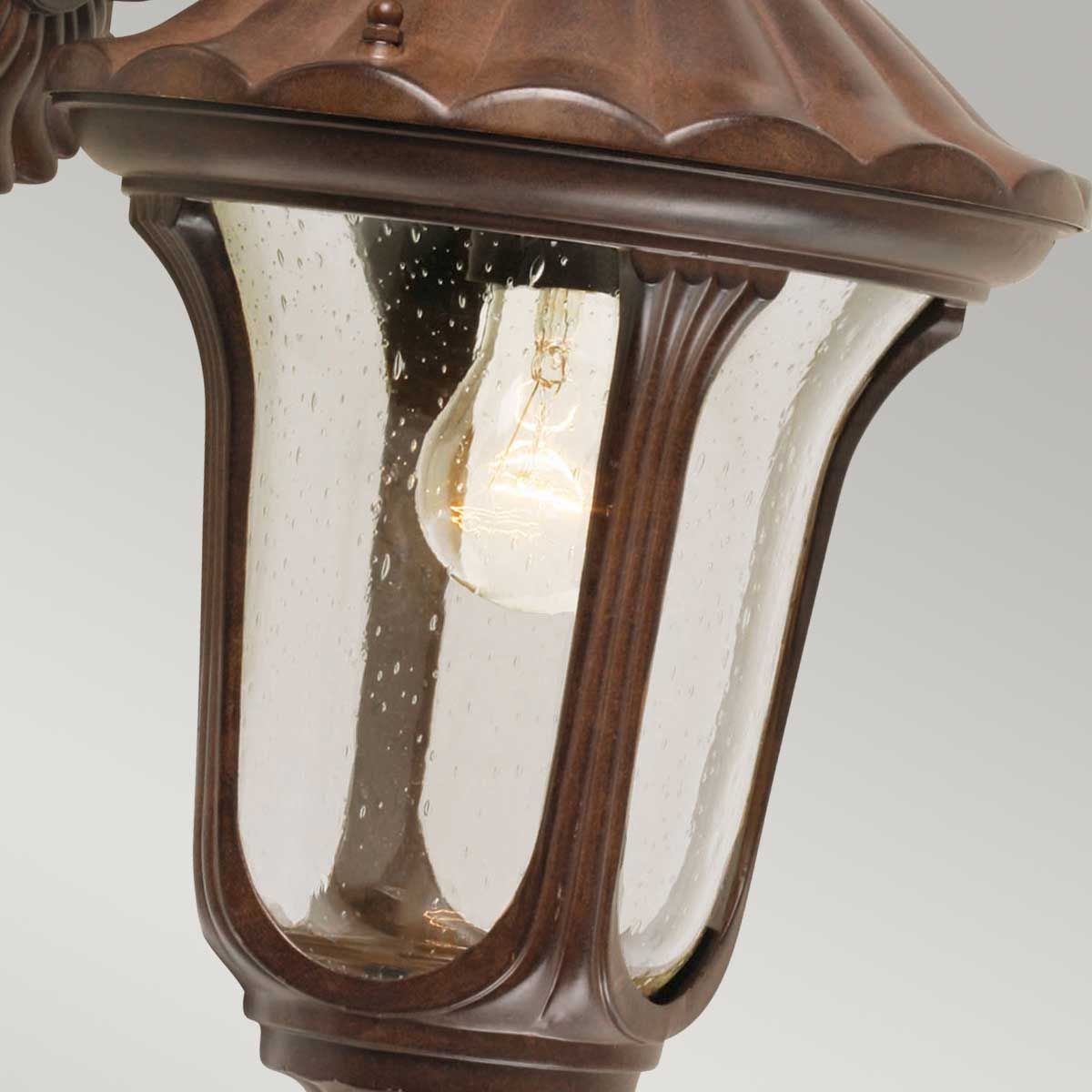 Chicago 1 - flammige kleine Wandlaterne, Rostbronze - Patina - Elsteadlighting - CC2 - S
