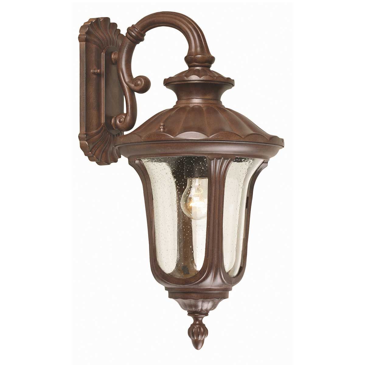Chicago 1 - flammige mittelgroße Wandlaterne - Rostbronze - Patina - Elsteadlighting - CC2 - M