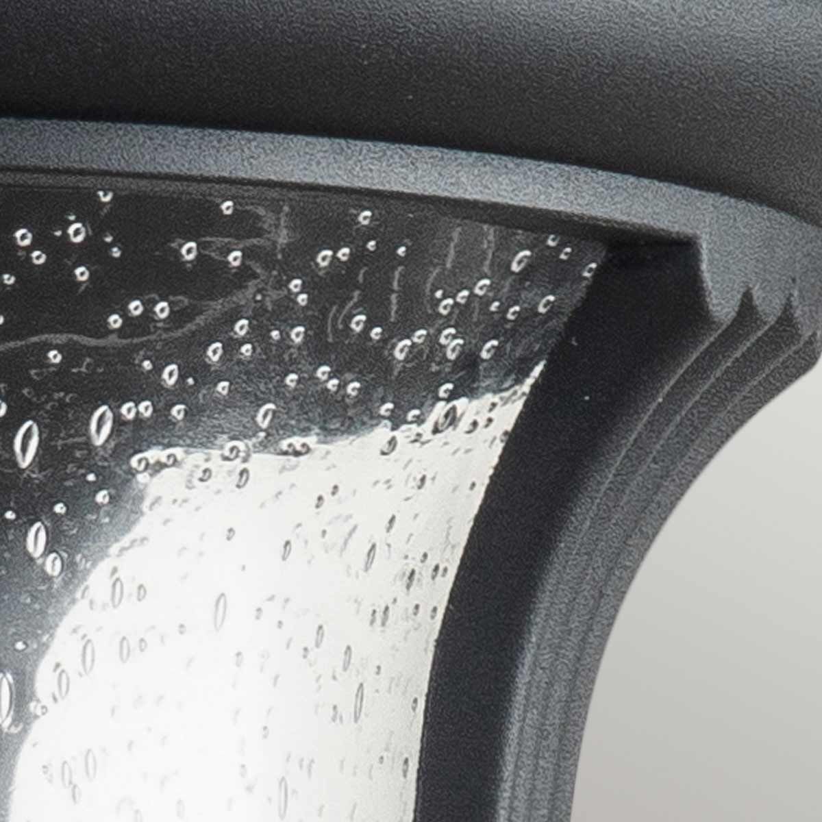 Chicago 1 - flammige mittelgroße Wandlaterne - Strukturiertes Schwarz - Elsteadlighting - CC2 - M - BK