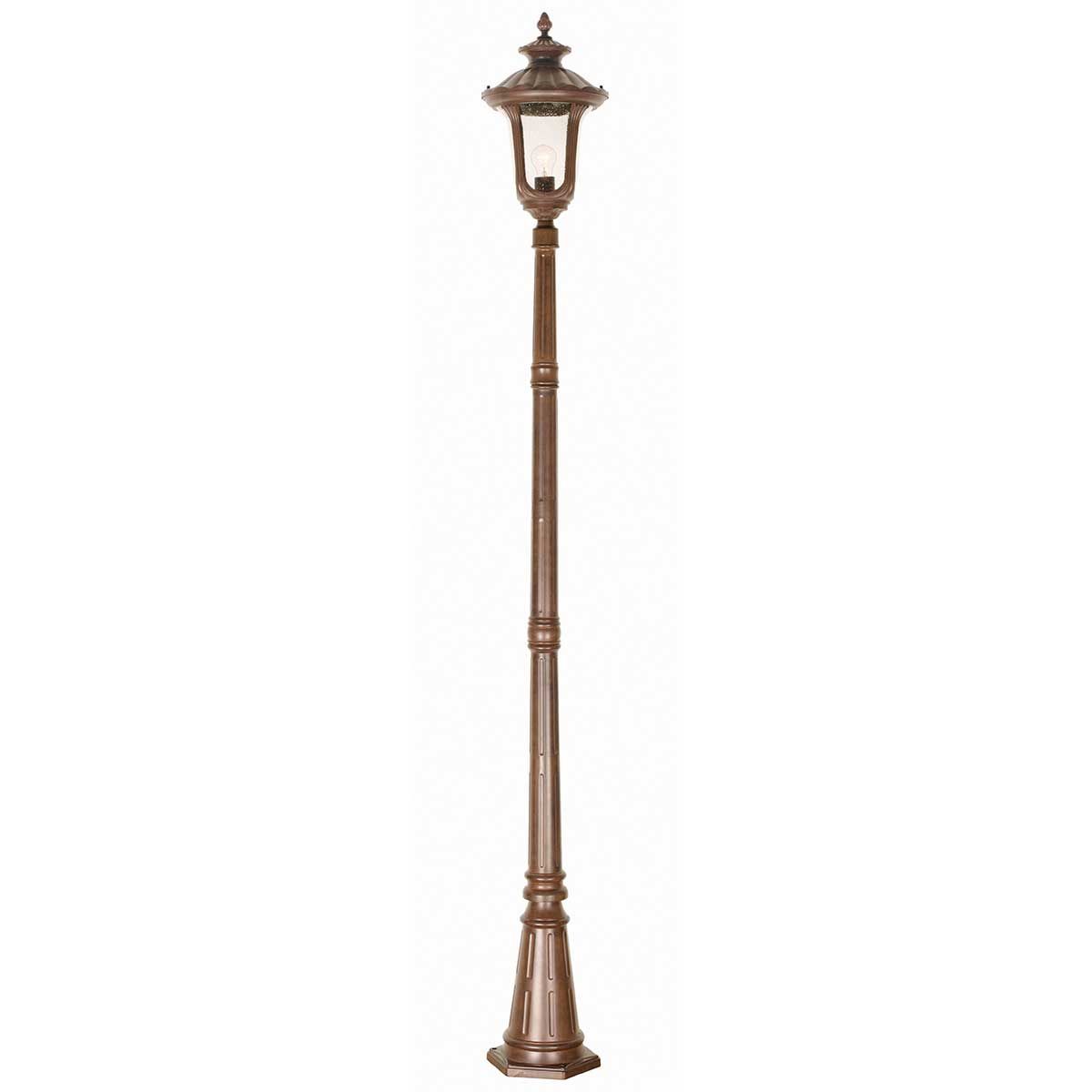 Chicago 1 - flammiger mittelgroßer Laternenpfahl - Rostige Bronzepatina - Elsteadlighting - CC5 - M