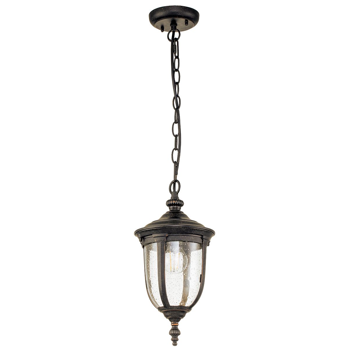 Cleveland 1 - flammige kleine Kettenlaterne - verwitterte Bronze - Elsteadlighting - CL8 - S