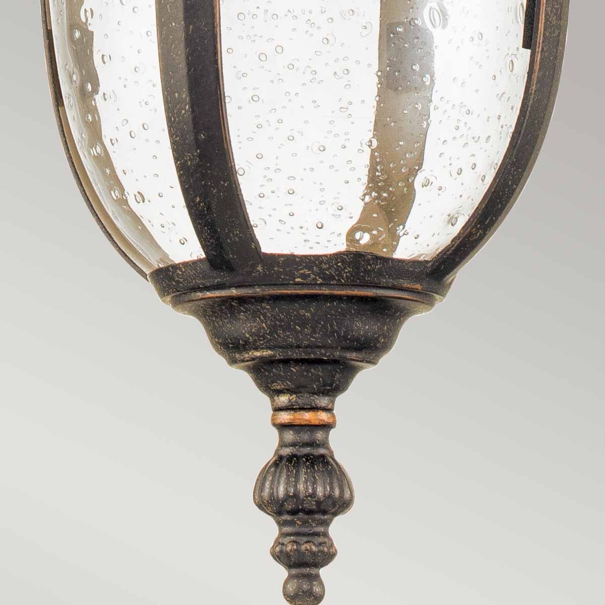 Cleveland 1 - flammige kleine Kettenlaterne - verwitterte Bronze - Elsteadlighting - CL8 - S