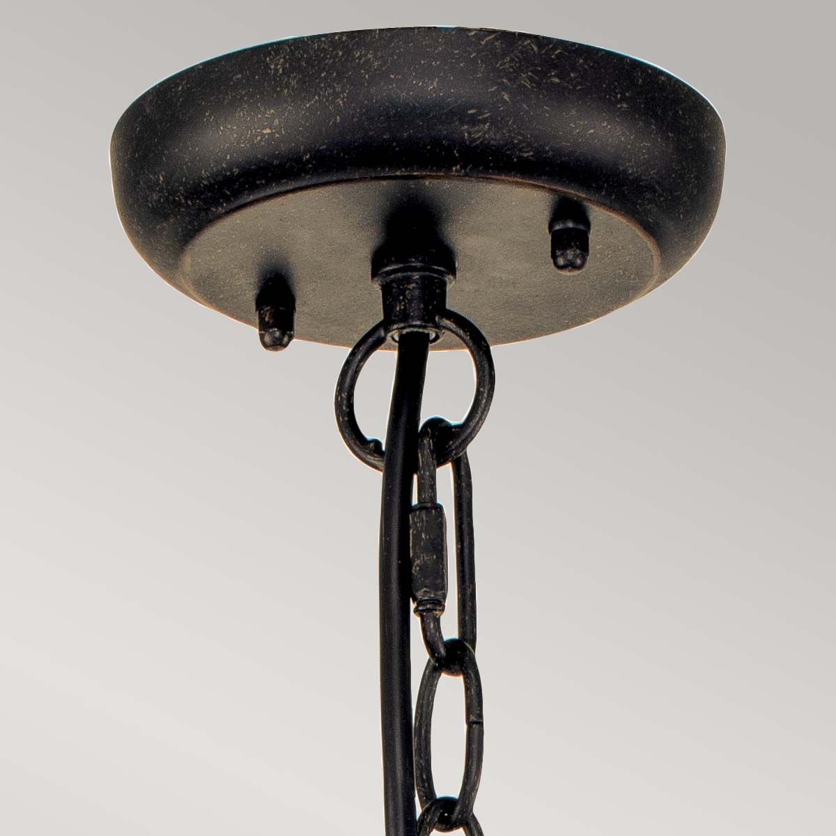 Cleveland 1 - flammige kleine Kettenlaterne - verwitterte Bronze - Elsteadlighting - CL8 - S