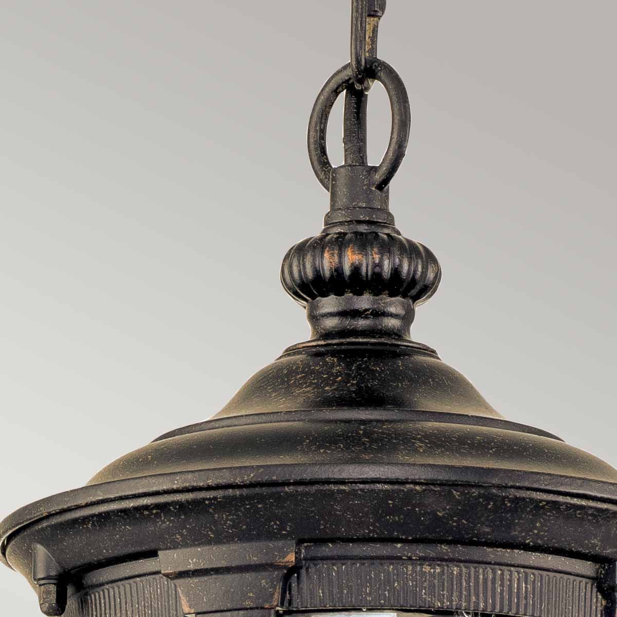 Cleveland 1 - flammige kleine Kettenlaterne - verwitterte Bronze - Elsteadlighting - CL8 - S