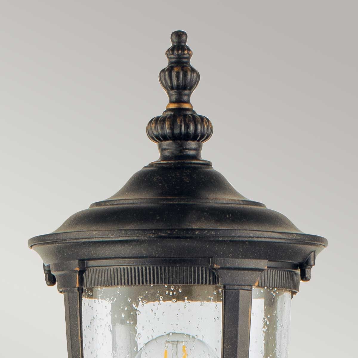 Cleveland 1 - flammige kleine Säulenlaterne - verwitterte Bronze - Elsteadlighting - CL4 - S