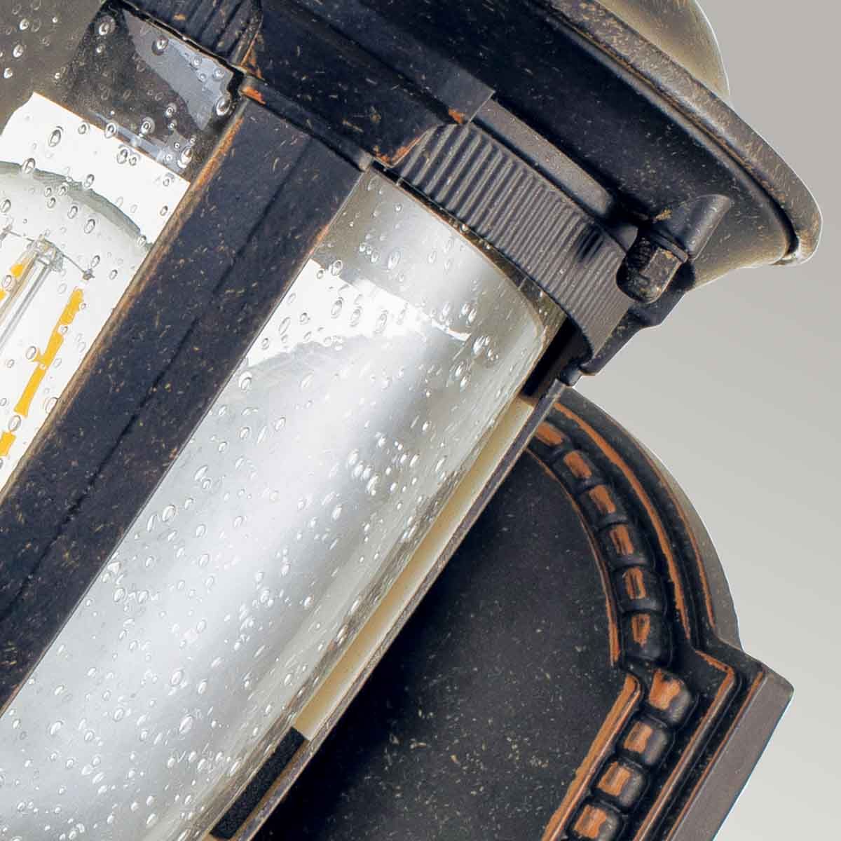 Cleveland 1 - flammige kleine Wandlaterne - verwitterte Bronze - Elsteadlighting - CL1 - S