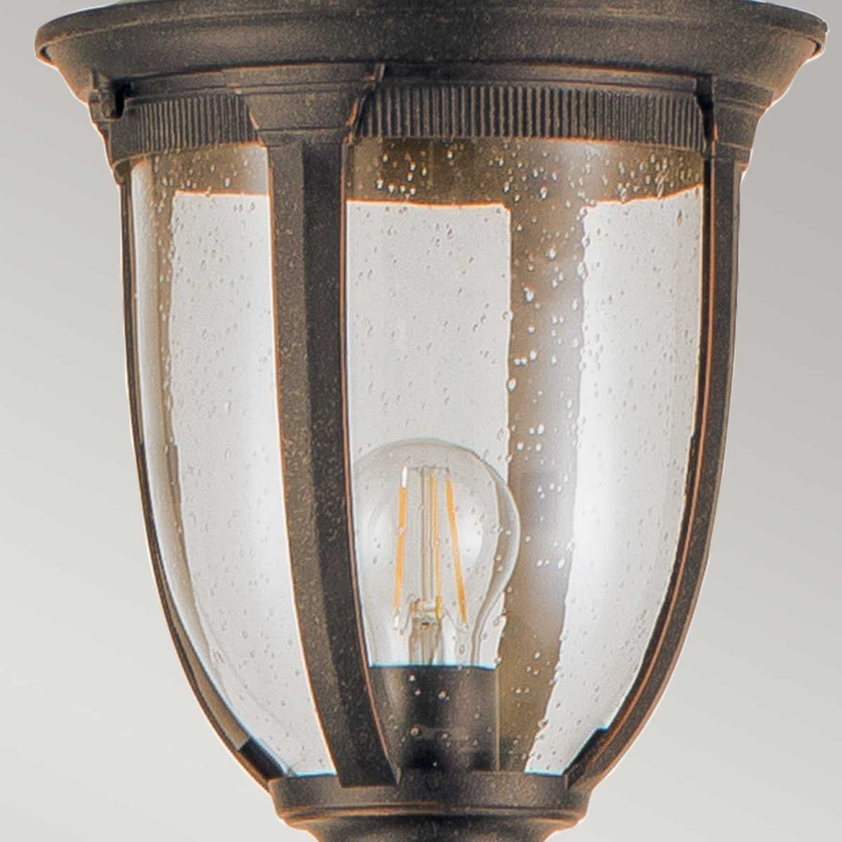 Cleveland 1 - flammige Laterne mit Einzelkopf, verwitterte Bronze - Elsteadlighting - CL5 - M