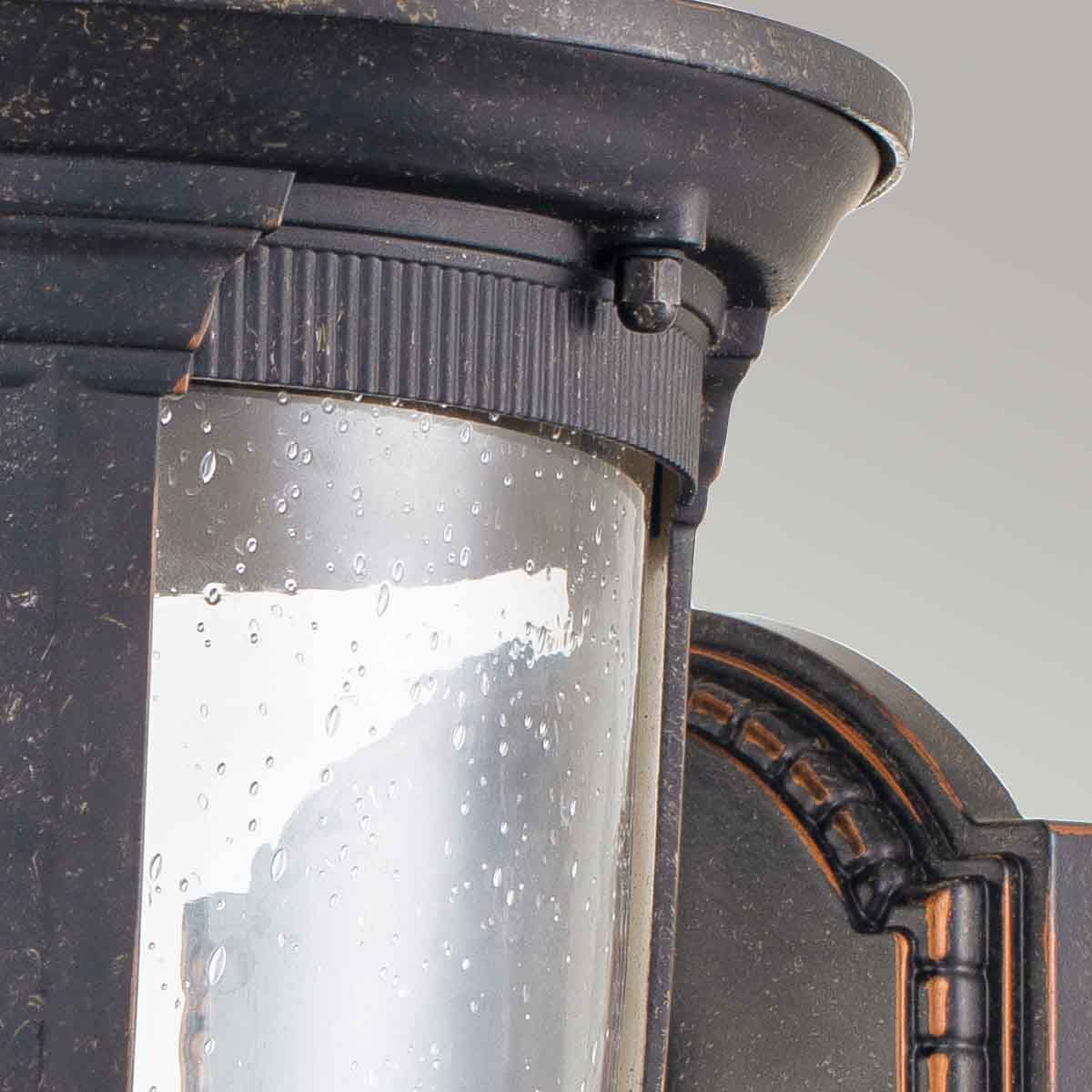 Cleveland 1 - flammige mittelgroße Wandlaterne - verwitterte Bronze - Elsteadlighting - CL1 - M