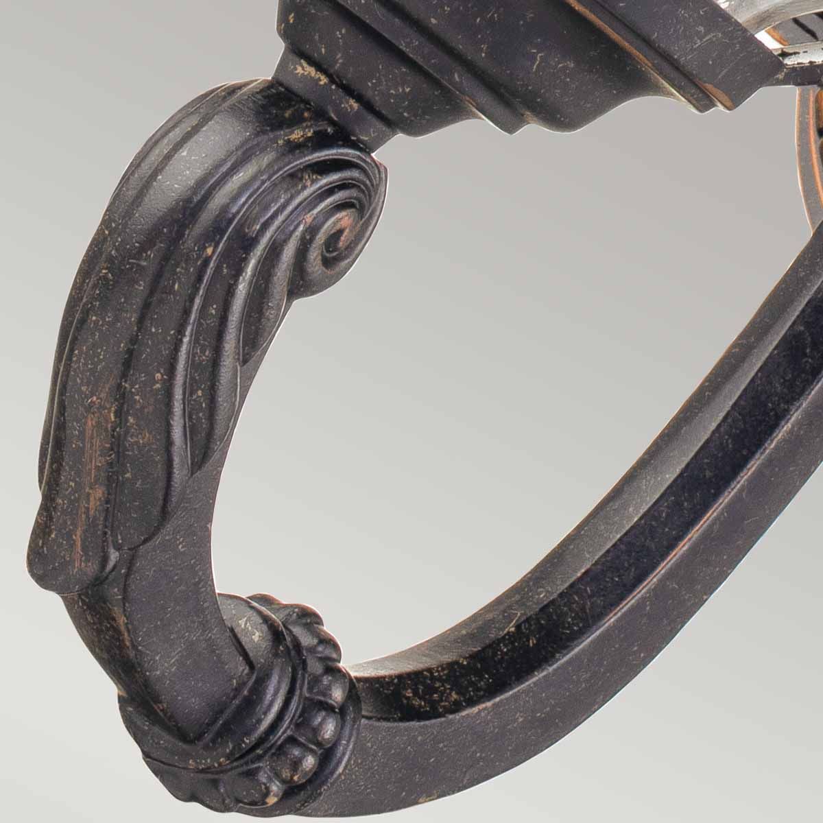 Cleveland 1 - flammige mittelgroße Wandlaterne - verwitterte Bronze - Elsteadlighting - CL1 - M