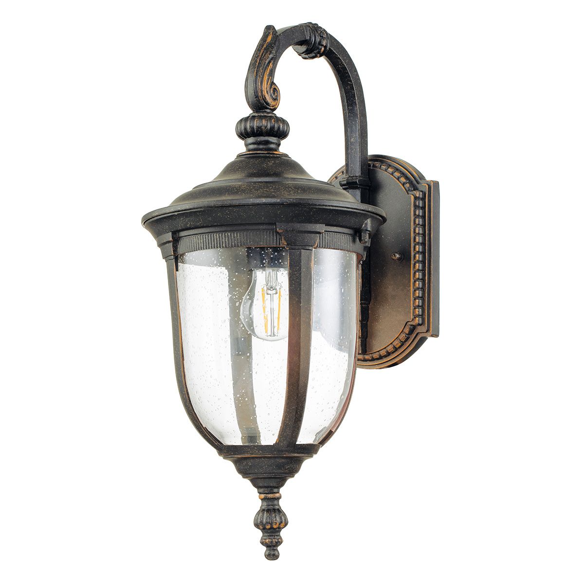 Cleveland 1 - flammige mittelgroße Wandlaterne - verwitterte Bronze - Elsteadlighting - CL2 - M